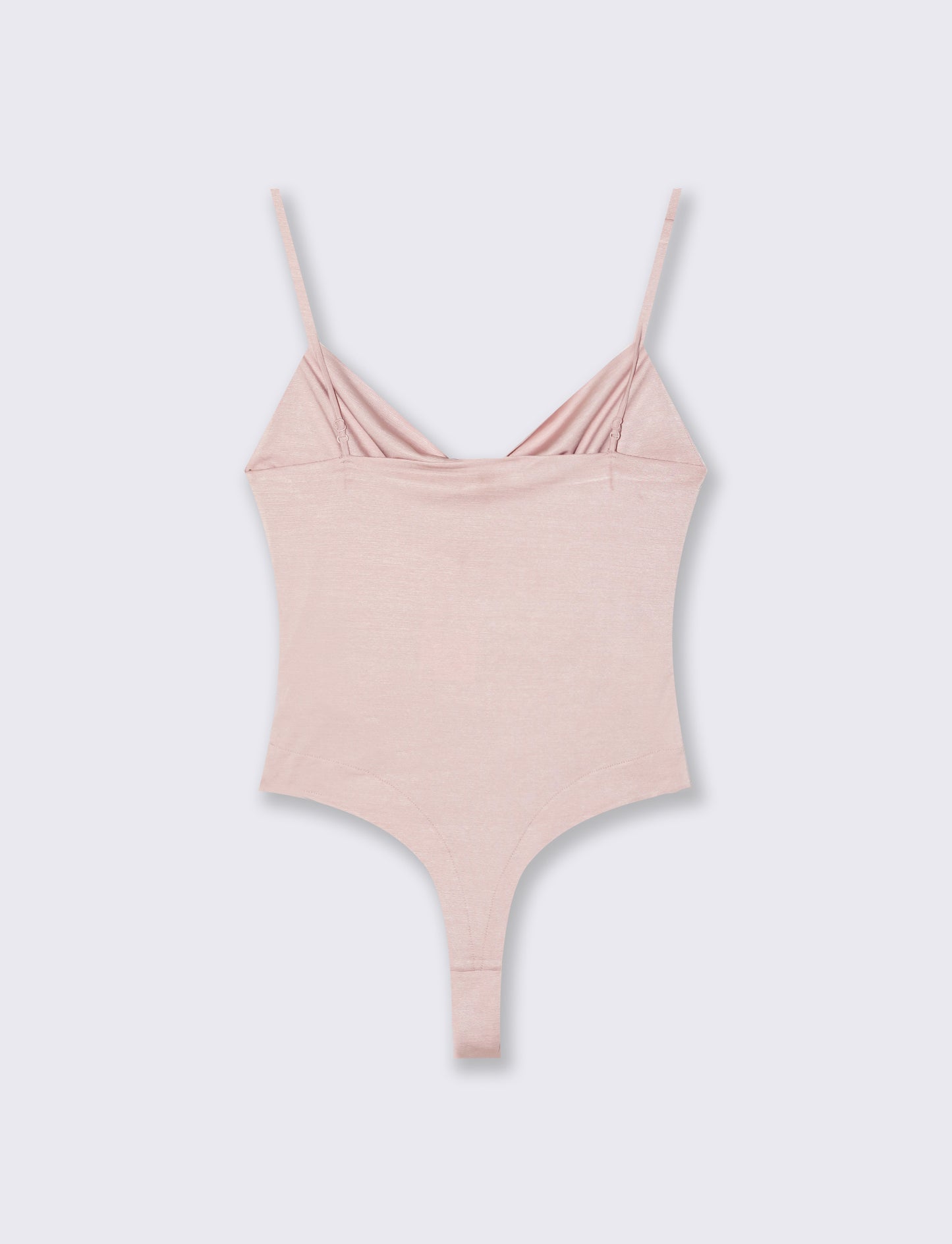 Body con spalline e scollo morbido - Rosa antico