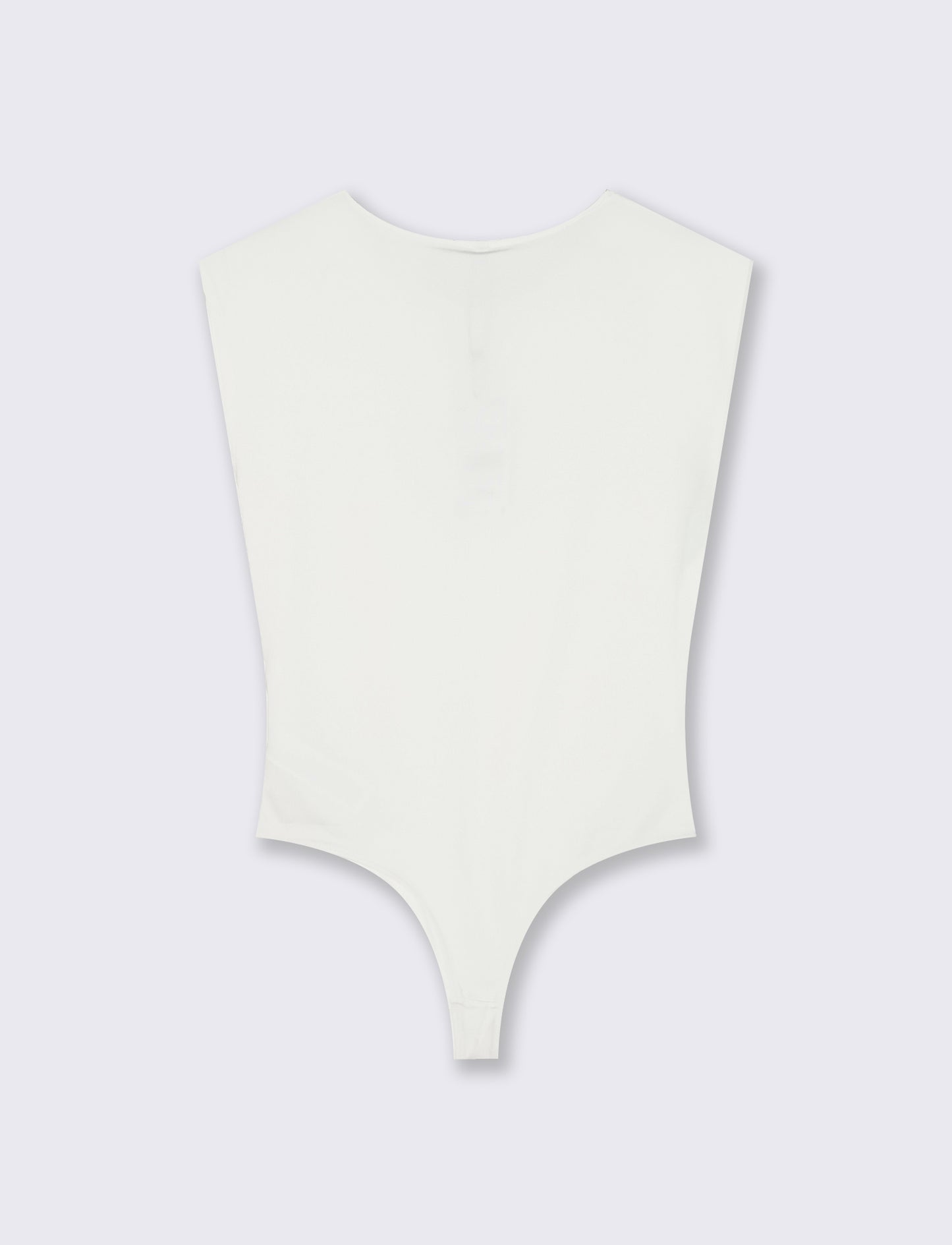 Body with ruching on hips and shoulders - White