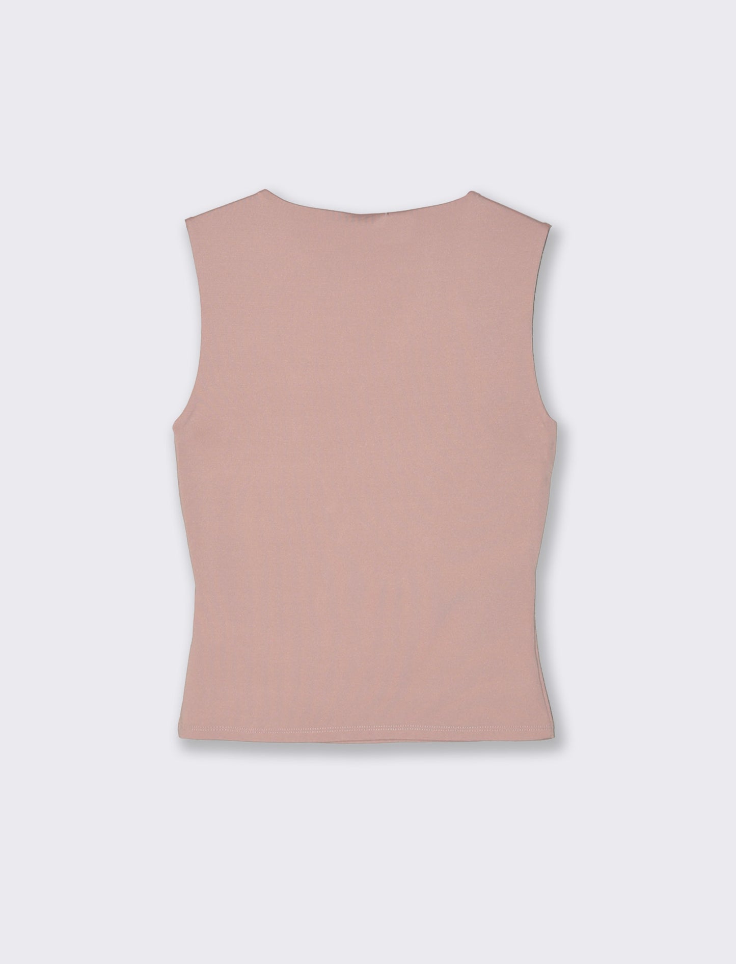 Top asimmetrico con dettaglio gioiello - Rosa antico