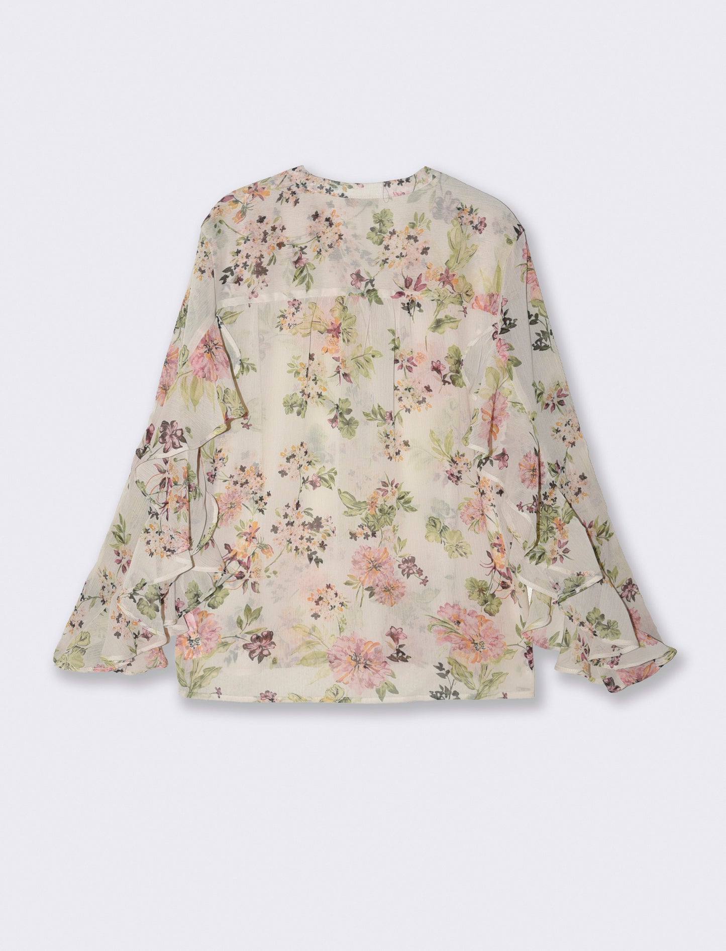 Blusa con rouches e scollo a V - var 1