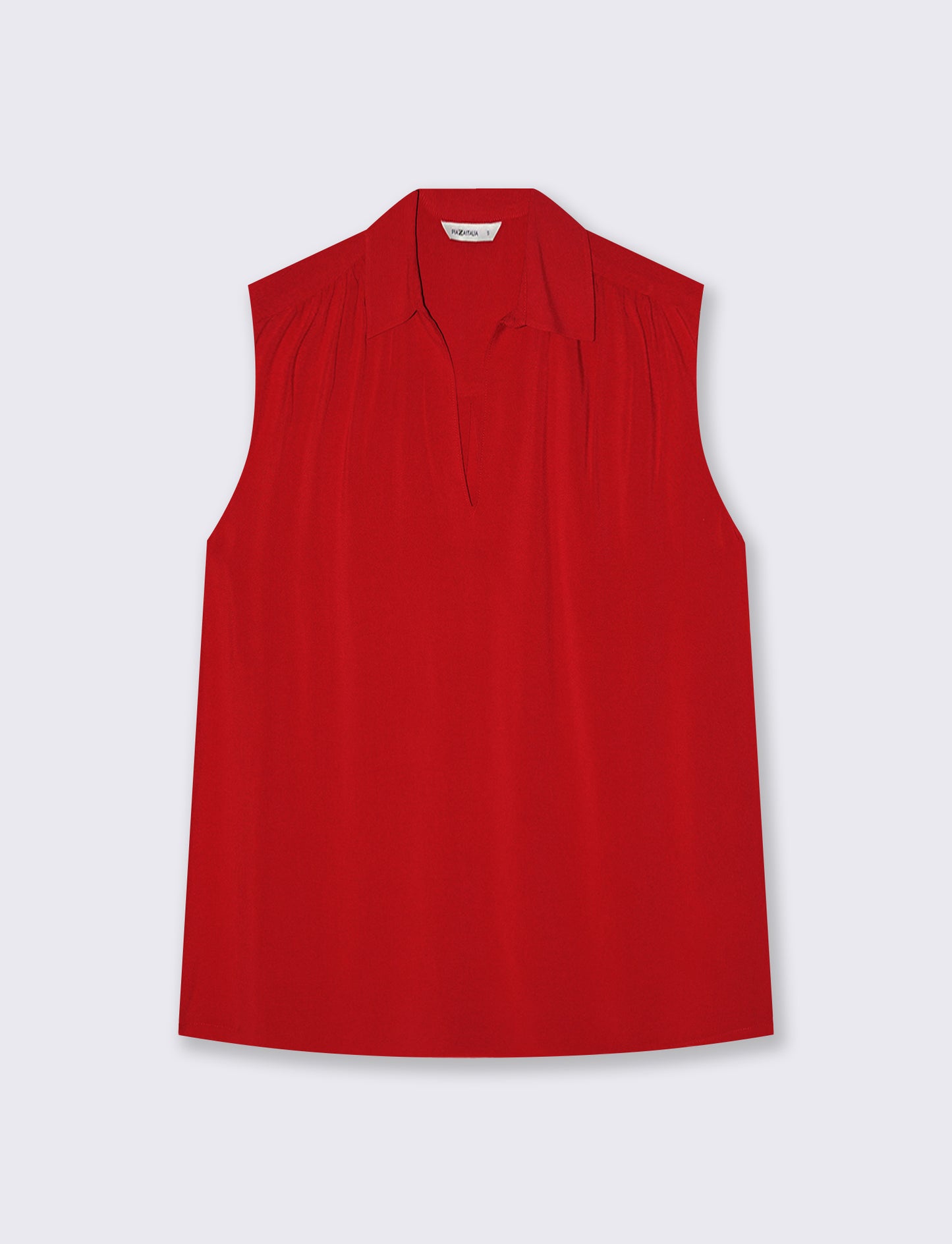 Elegant V-Neck Blouse - Red