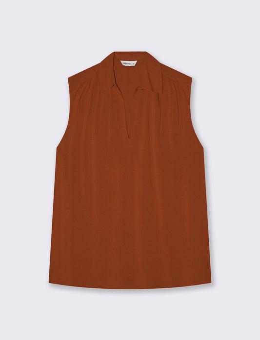Casacca con Scollo a V Elegante - Cognac
