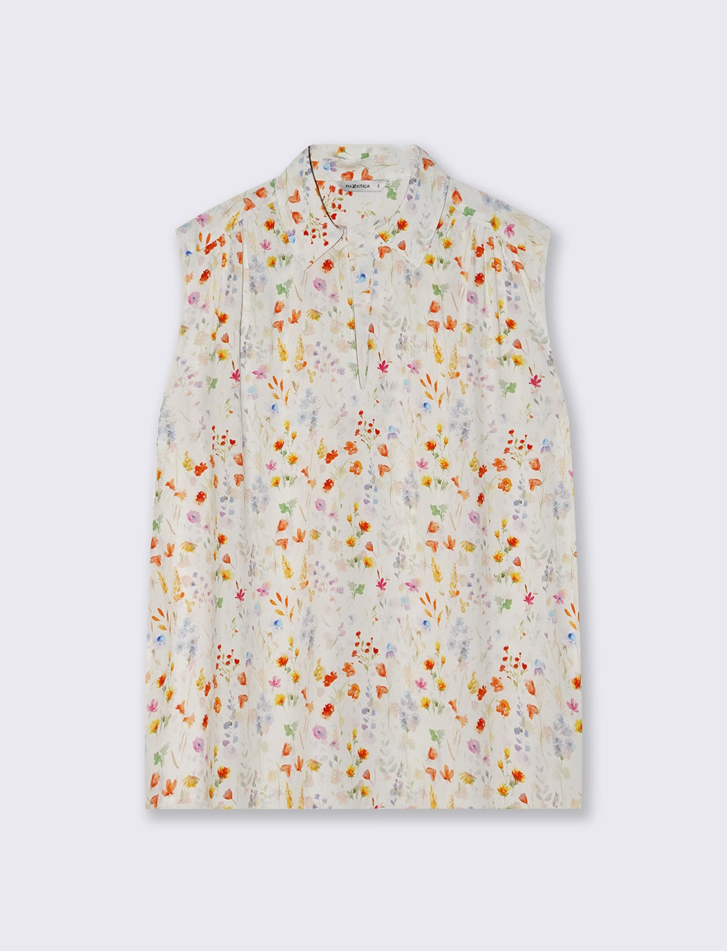 Blusa Giro Maniche Stampata Scollo a V - var 1