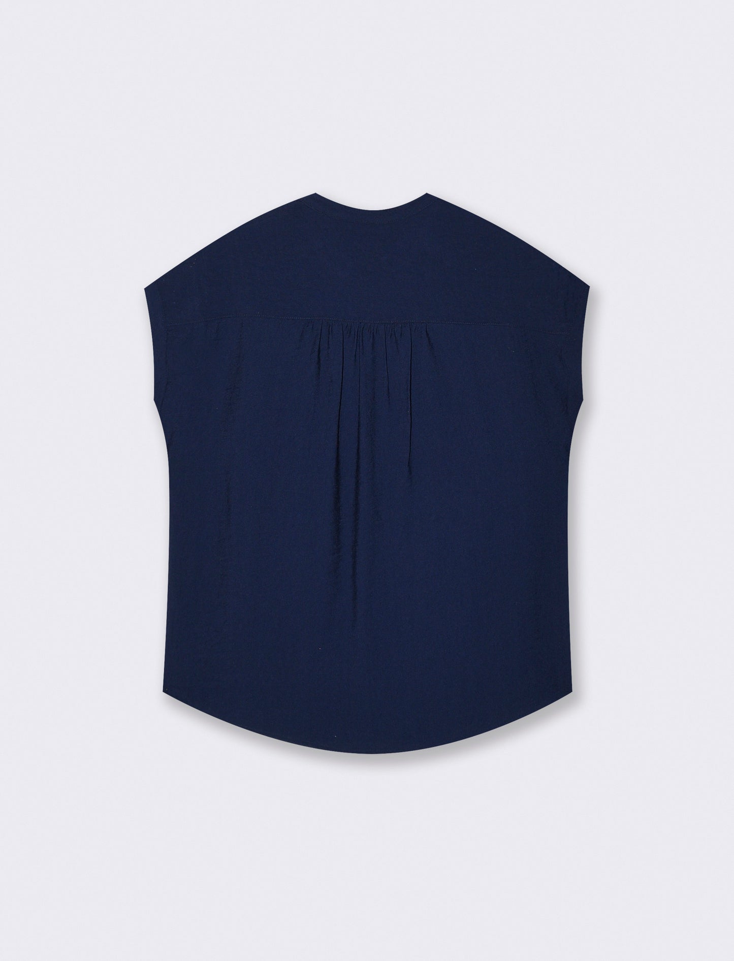 Blusa Giro Manica con Tasca - Blu
