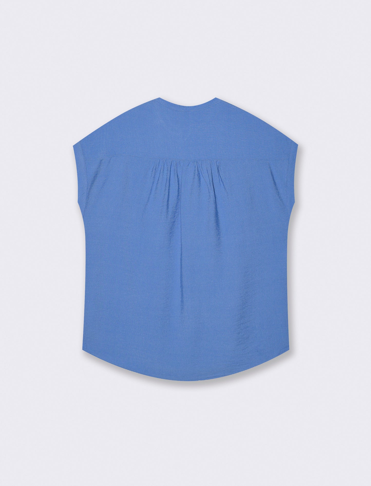 Blusa Giro Manica con Tasca - Azzurro