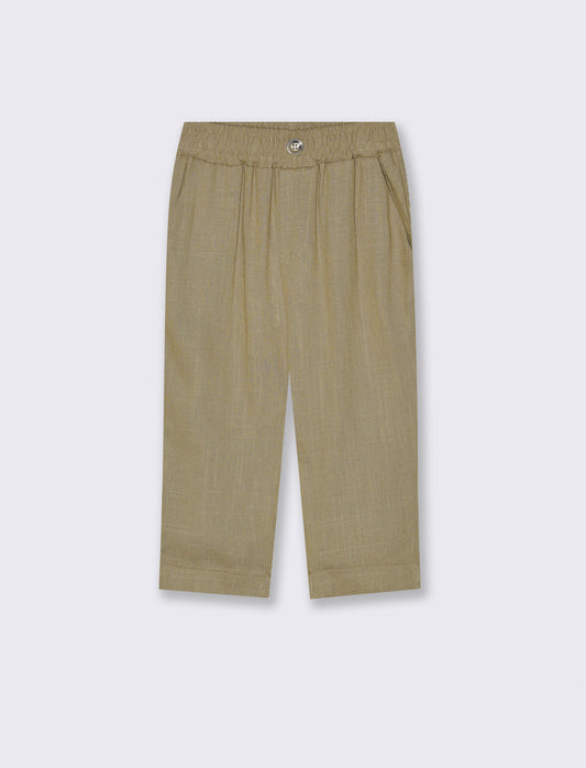 pantaloni in misto lino - Beige
