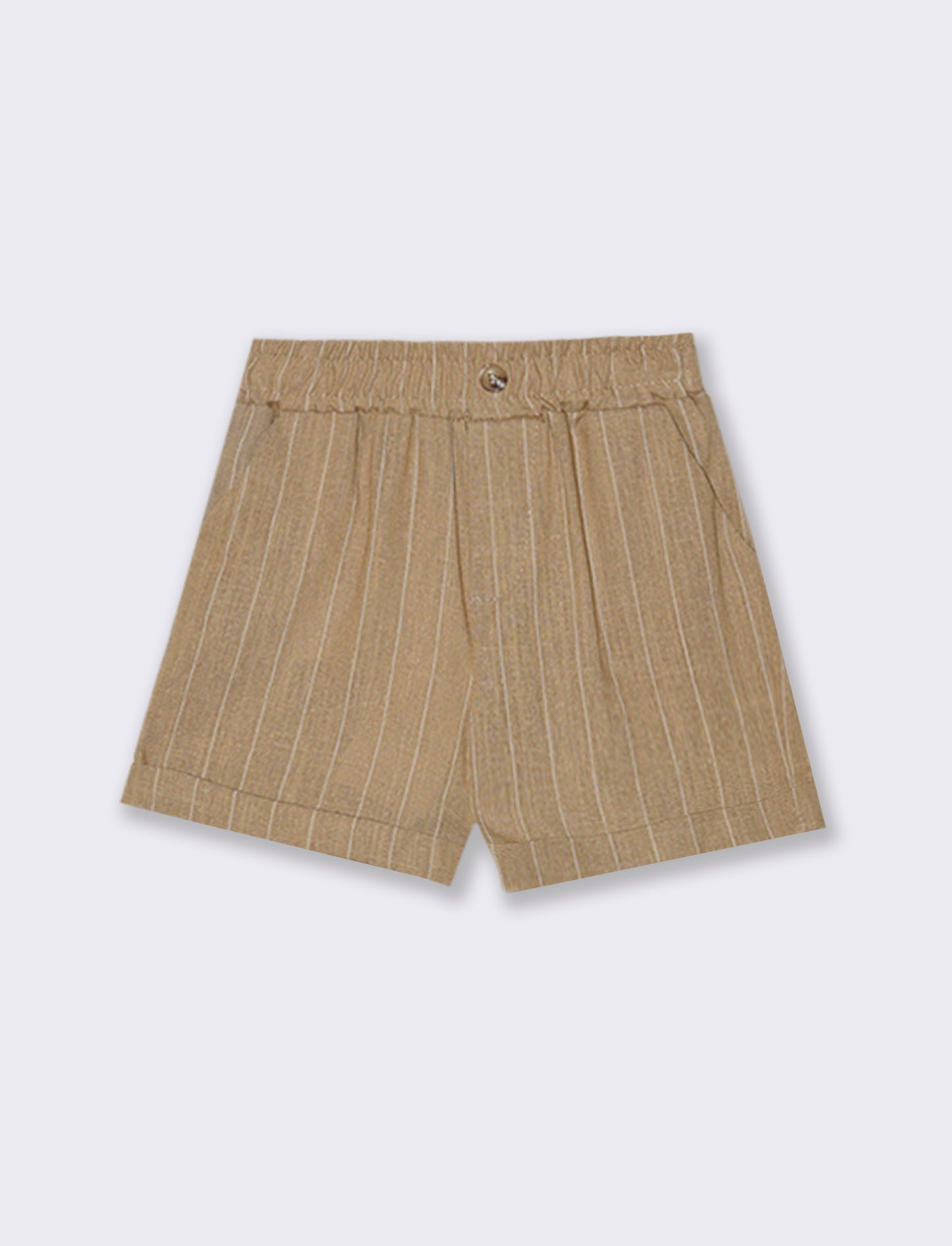 pantaloncini in misto lino - Beige