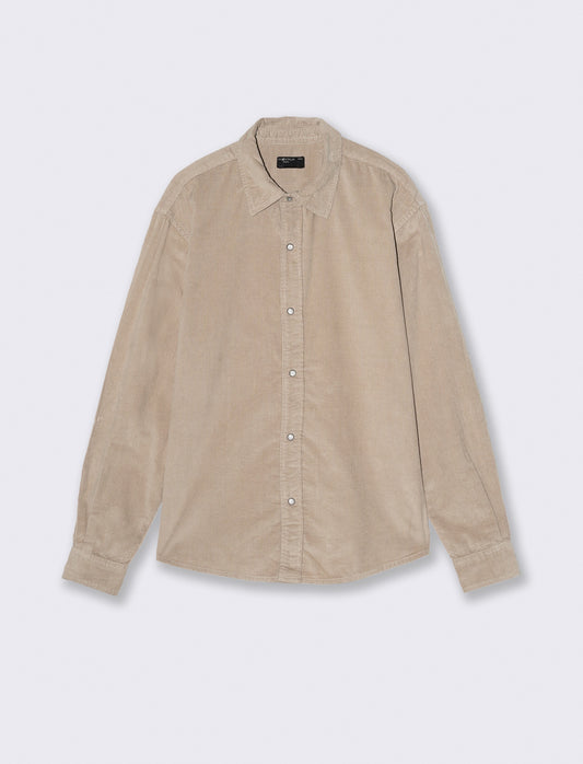 CAMICIA IN VELLUTO - Beige