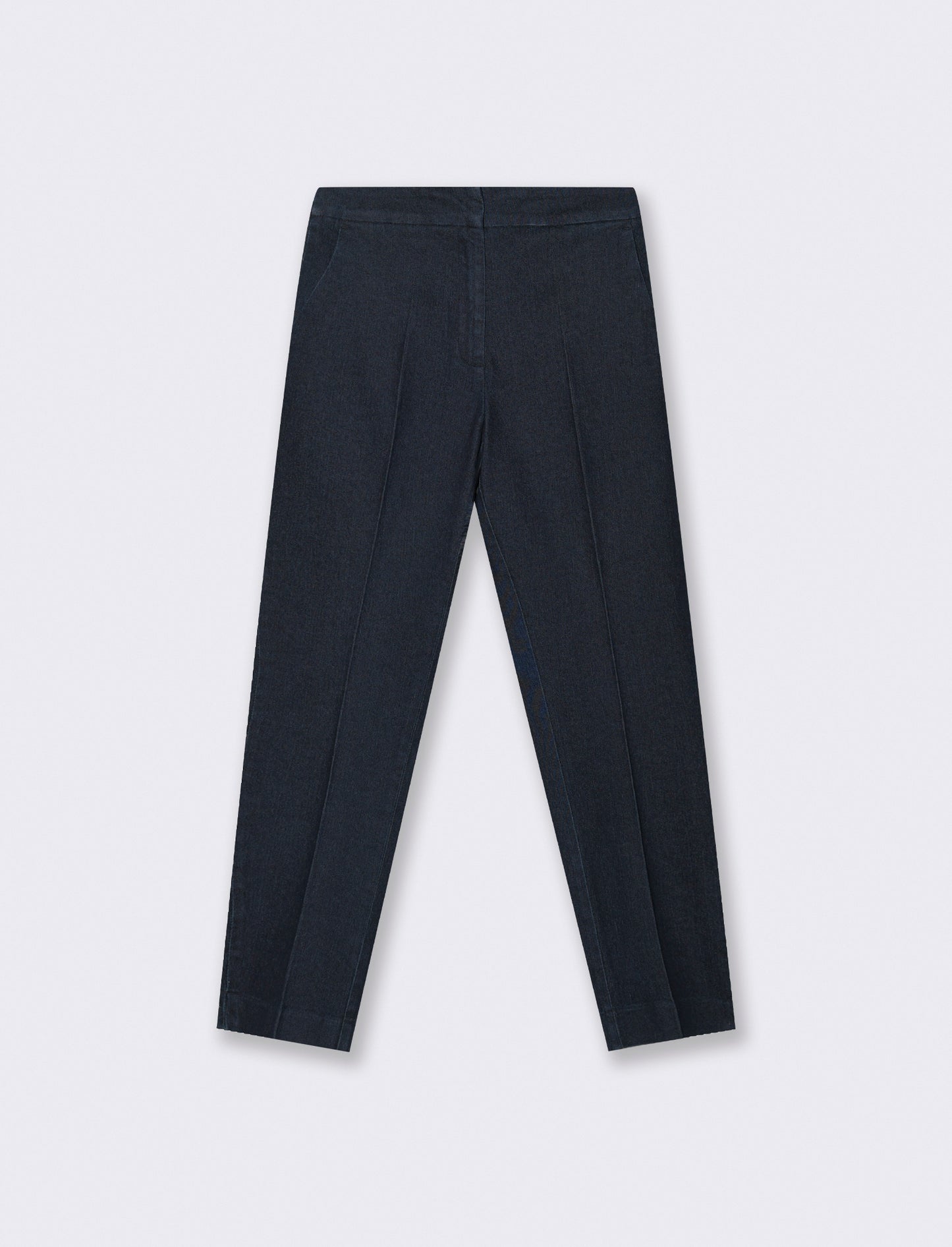 Chino con Elastico e Tasche Fianchi - DENIM SCURO