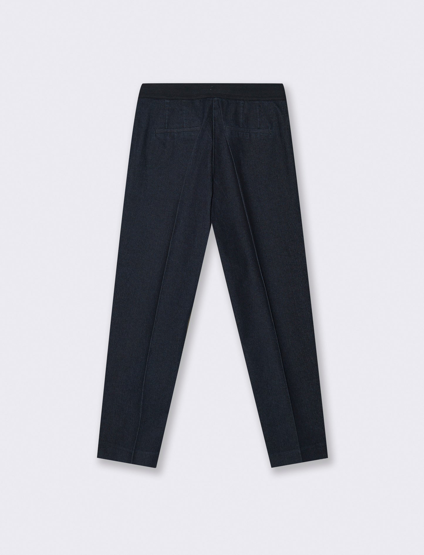 Chino con Elastico e Tasche Fianchi - DENIM SCURO