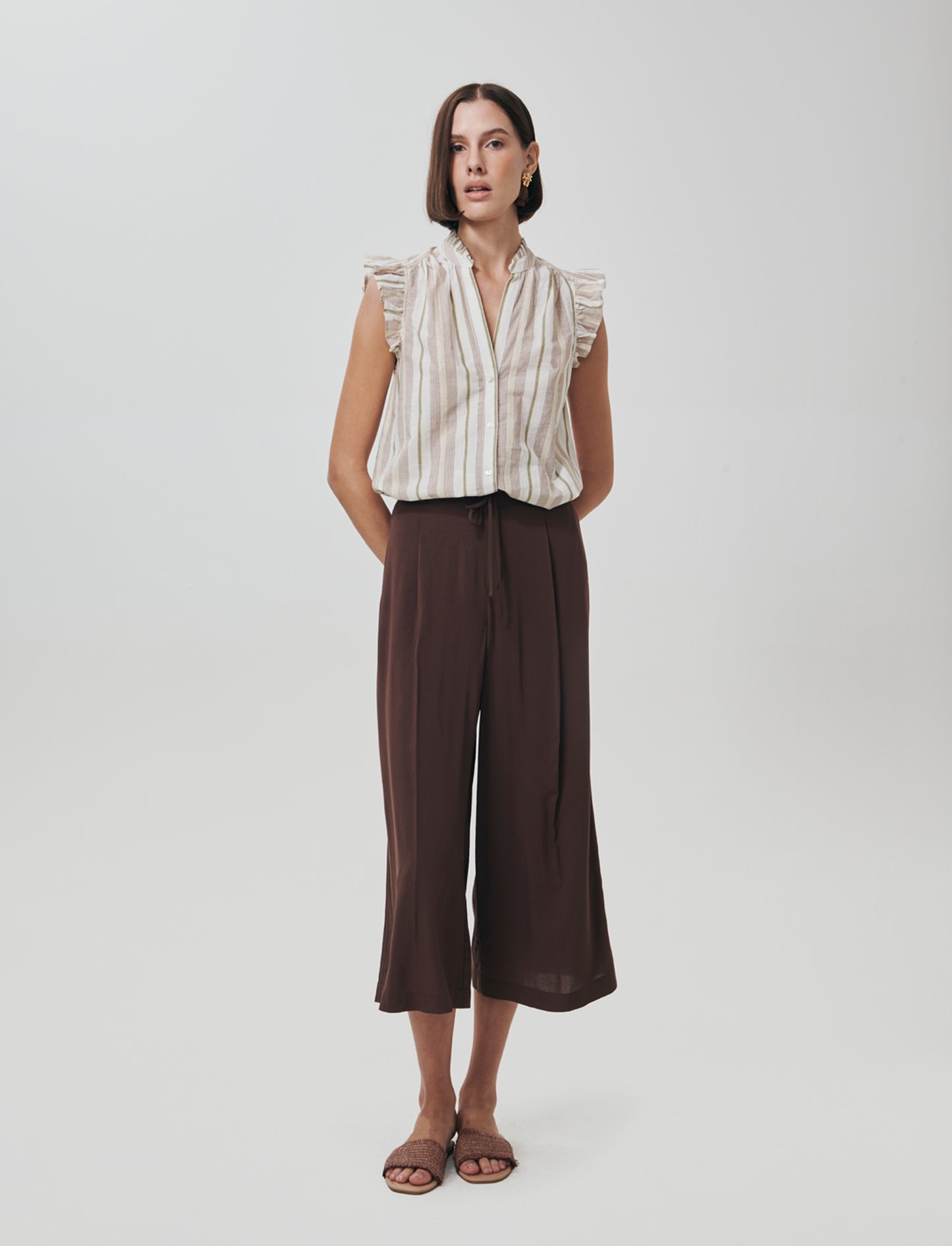 Camicia Giro Maniche con Rouches e Colletto - var 1