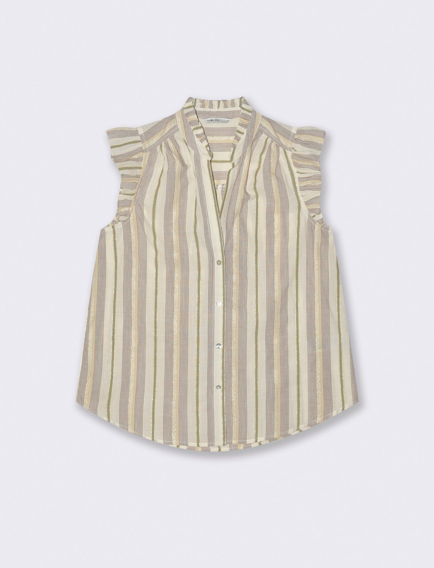 Camicia Giro Maniche con Rouches e Colletto - var 1