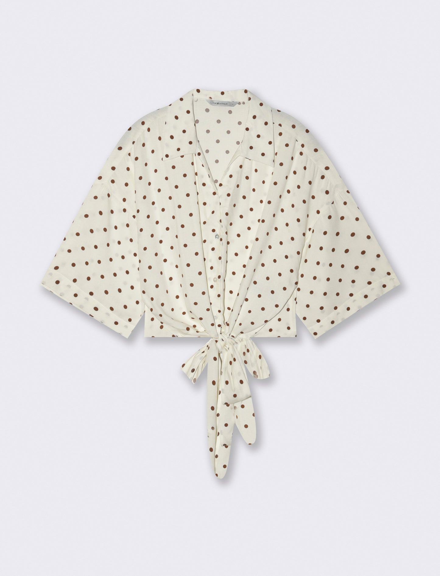 Camicia Stampata Mezza Manica con Nodo - var 2