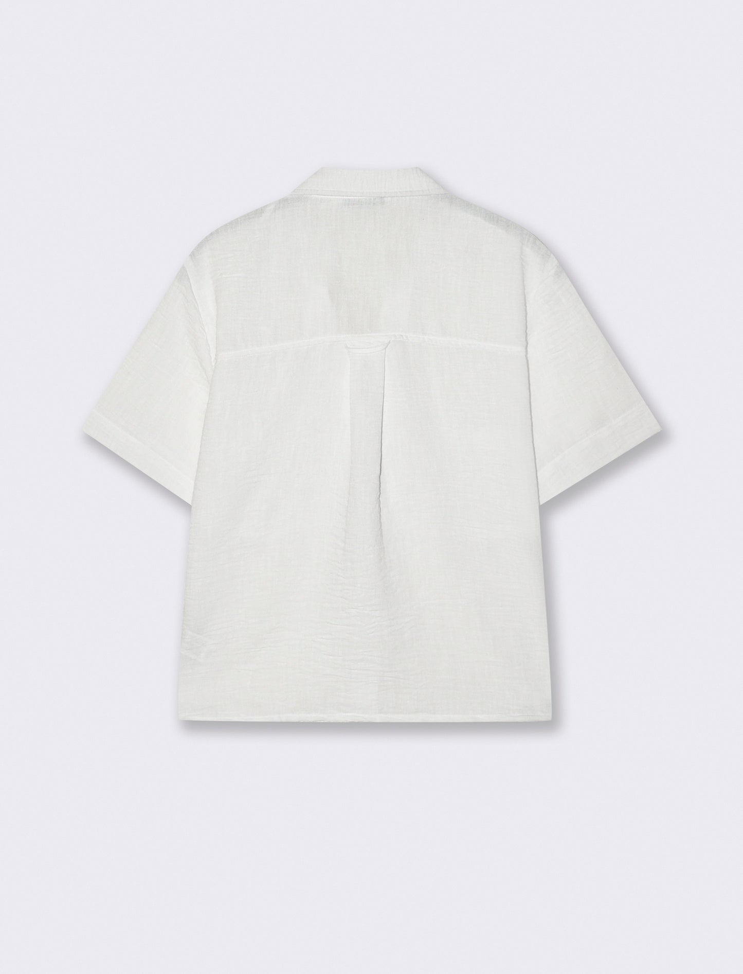 Camicia Manica Corta con Tasche a Toppa - Bianco