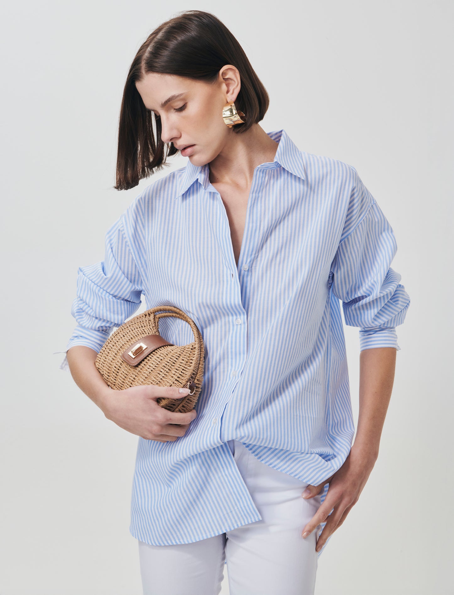 Camicia a righe manica lunga regular - var 1