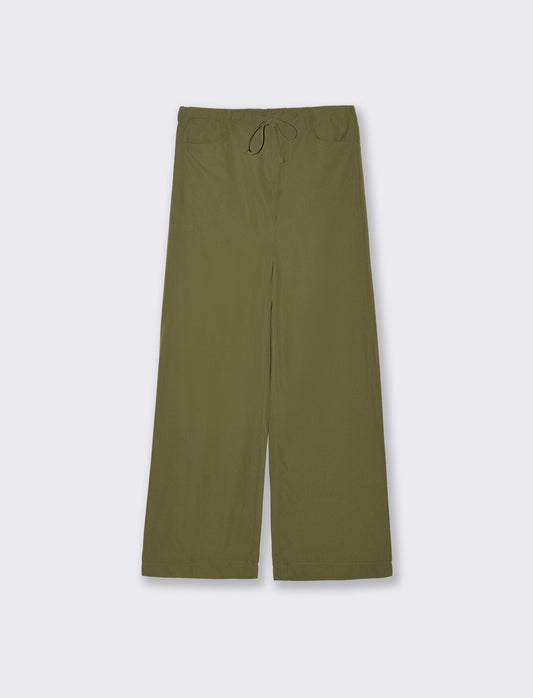 Pantalone Jogger Wide Leg con Coulisse - Kaky 1