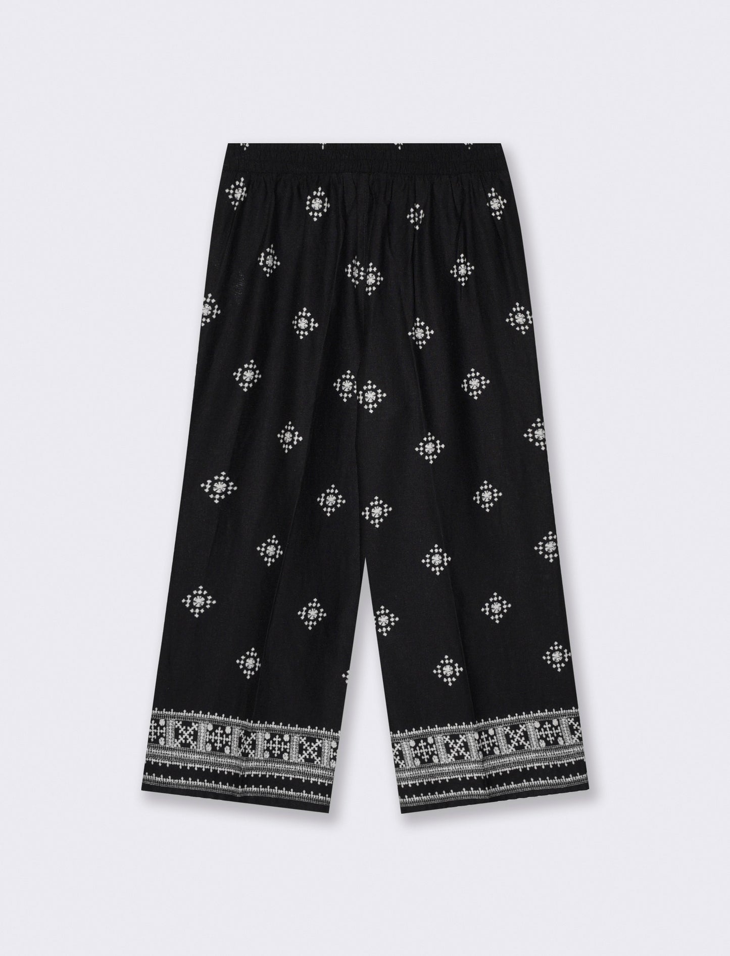 Pantalone Coulotte Misto Lino con Elastico - var 1