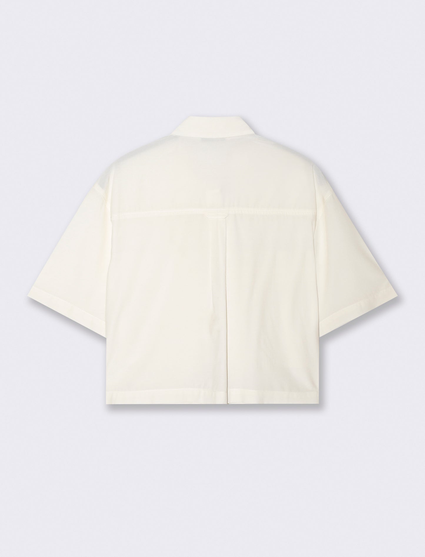 Camicia Mezza Manica con Tasche a Toppa - Grigio ghiaccio
