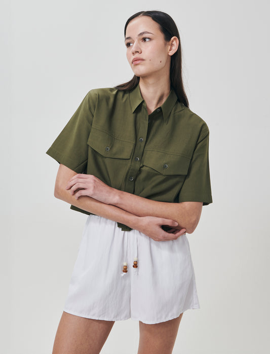 Camicia Mezza Manica con Tasche a Toppa - Kaky 1