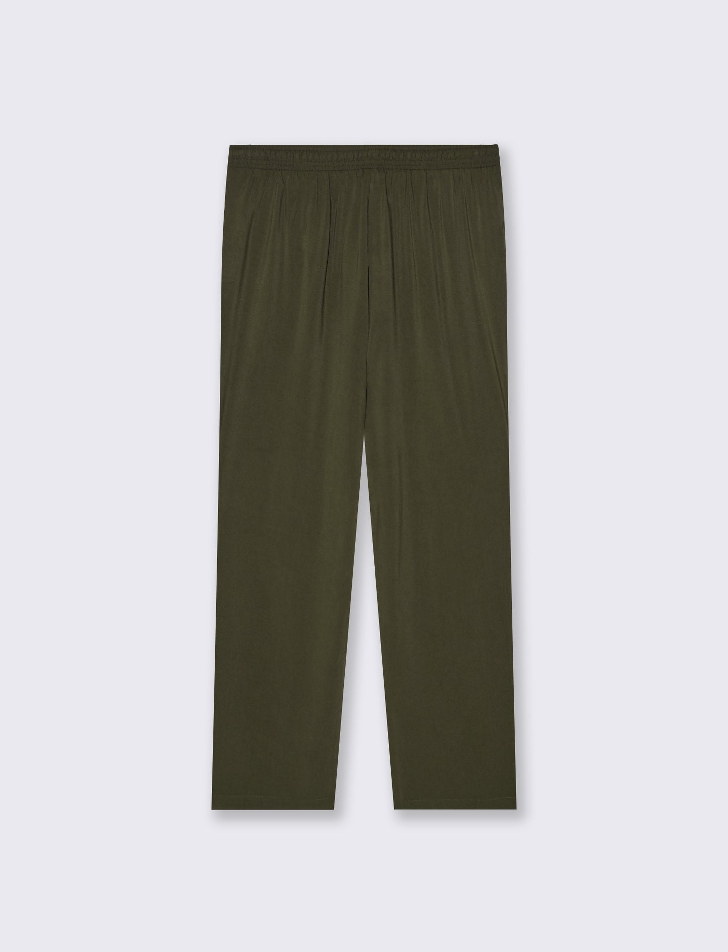 Drawstring Pants with Elastic - Green