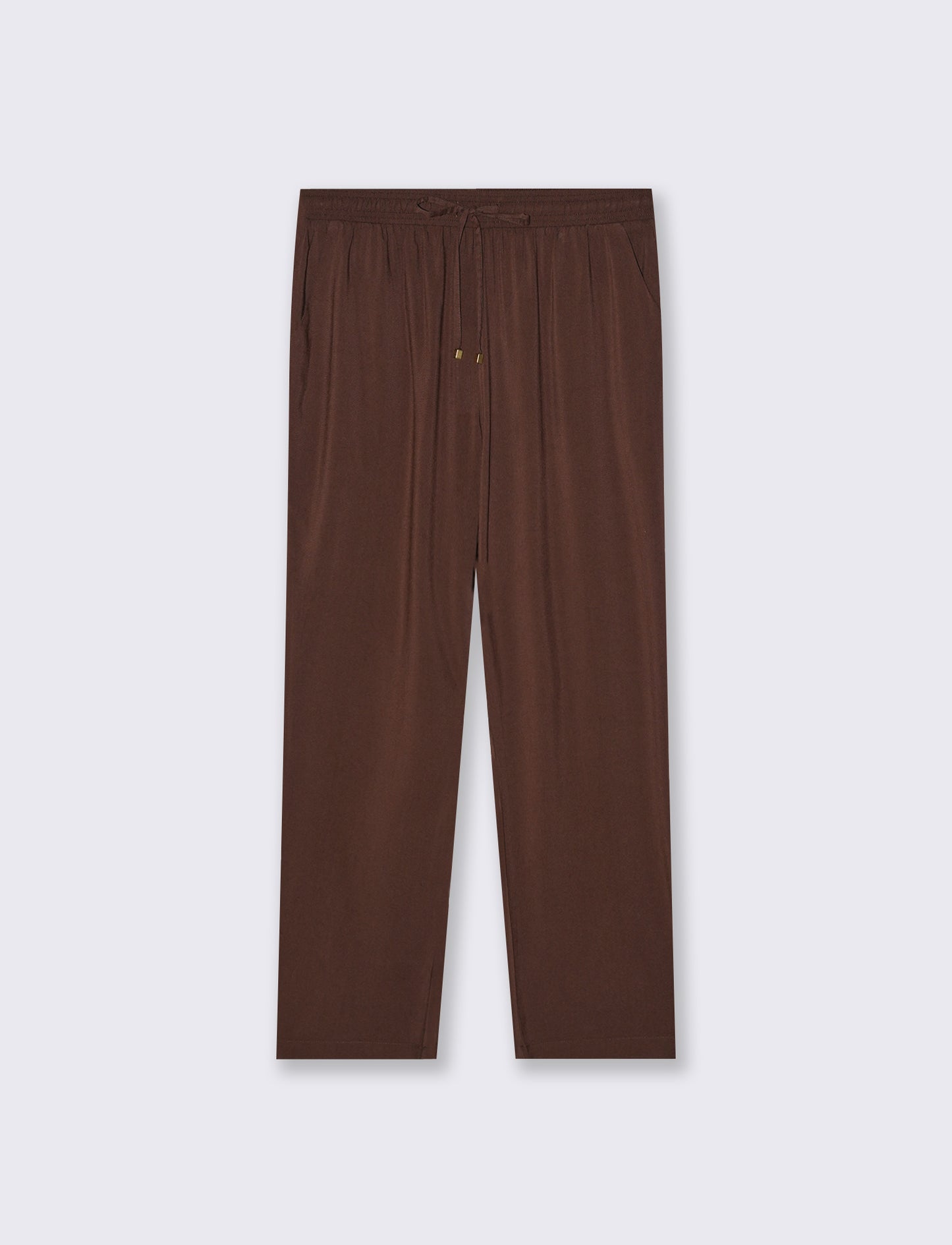 Pantalone con Coulisse ed Elastico - Marrone cioccolato