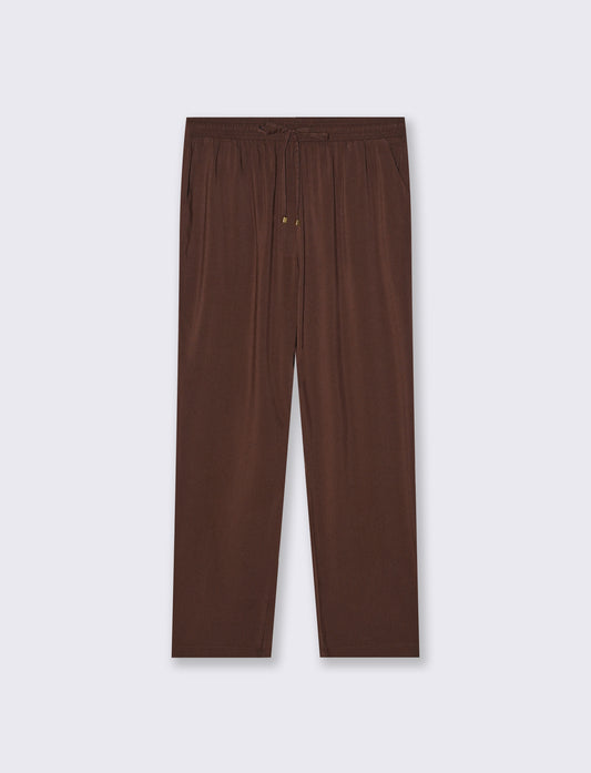 Pantalone con Coulisse ed Elastico - Marrone cioccolato