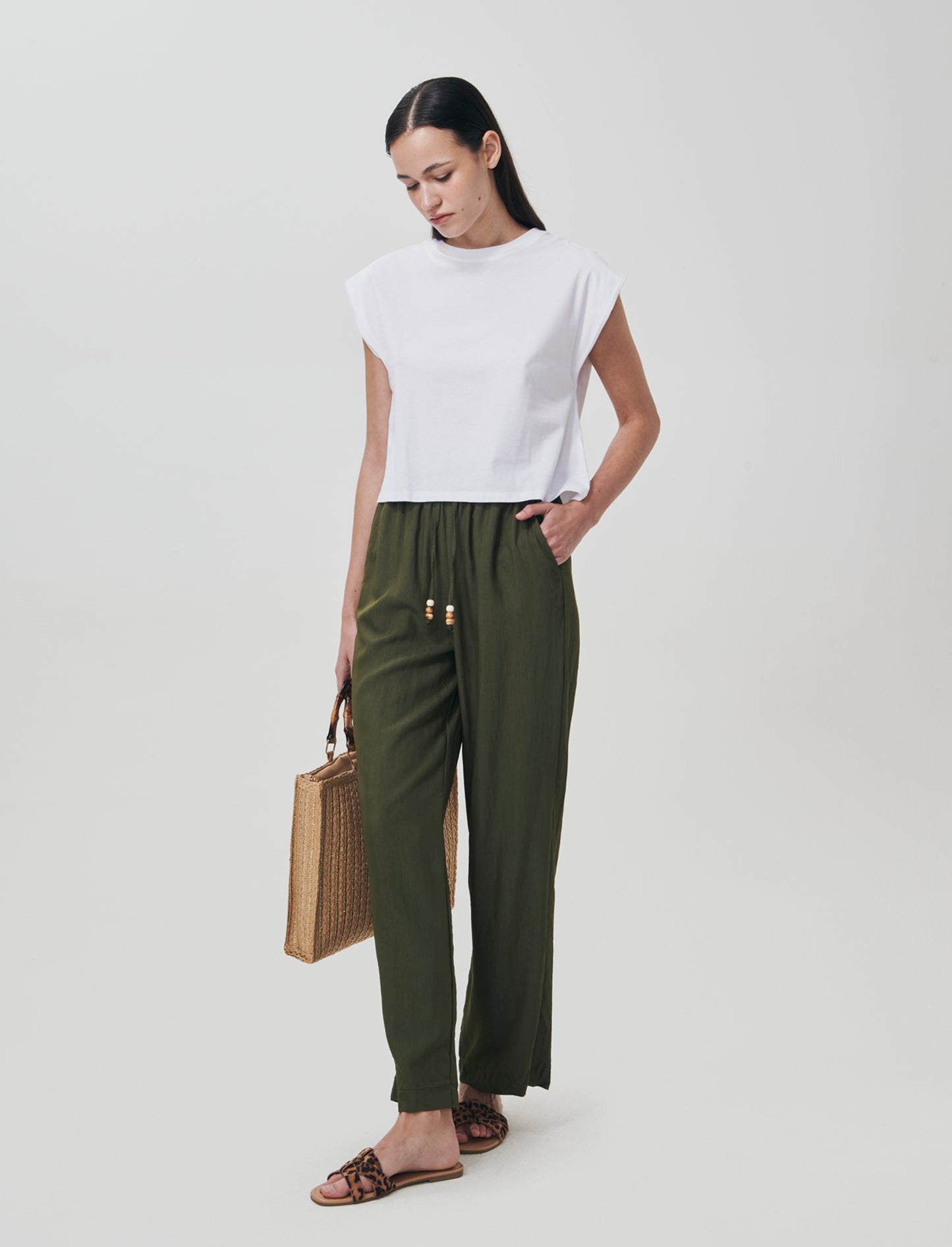 Pantalone con coulisse e tasche - Kaky 1