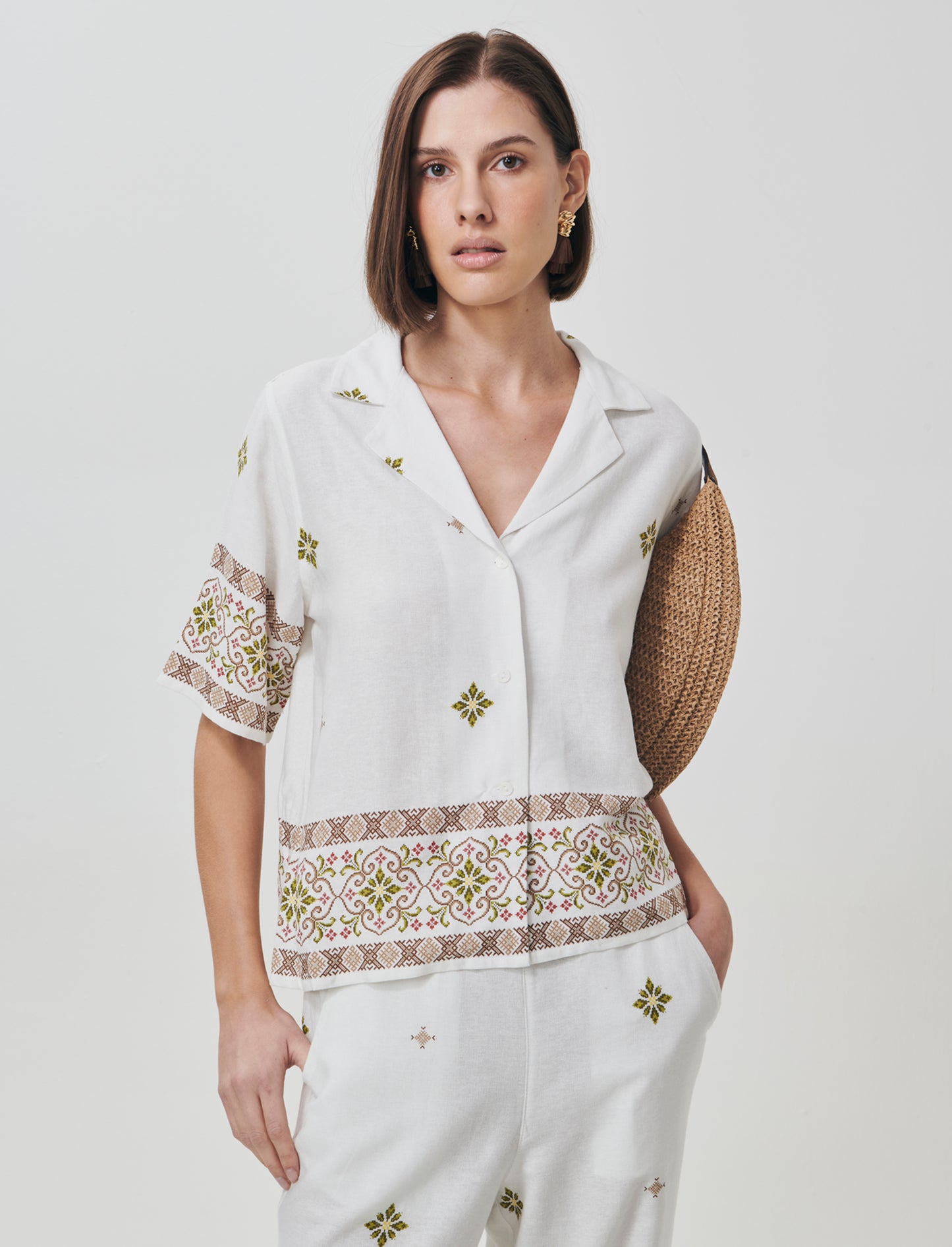 Short Sleeve V-Neck Shirt - 
