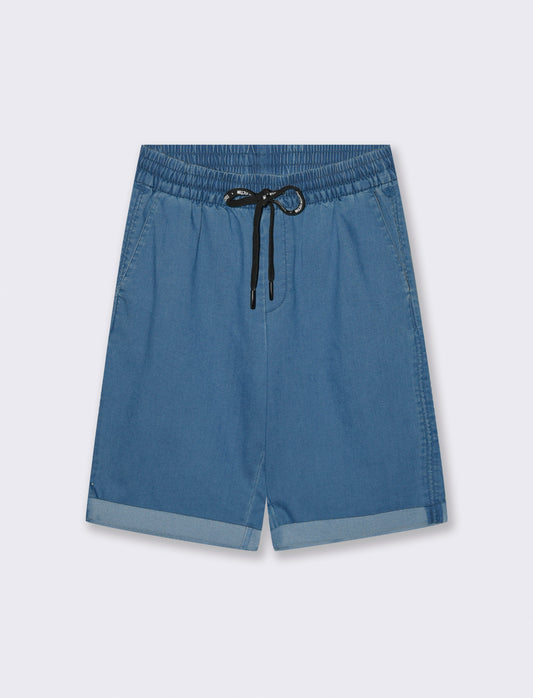 Bermuda con Coulisse ed Elastico - Denim