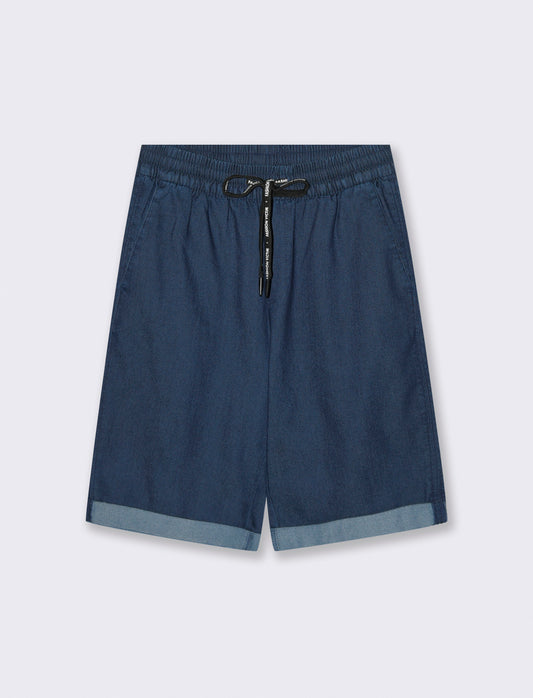 Bermuda con Coulisse ed Elastico - DENIM SCURO