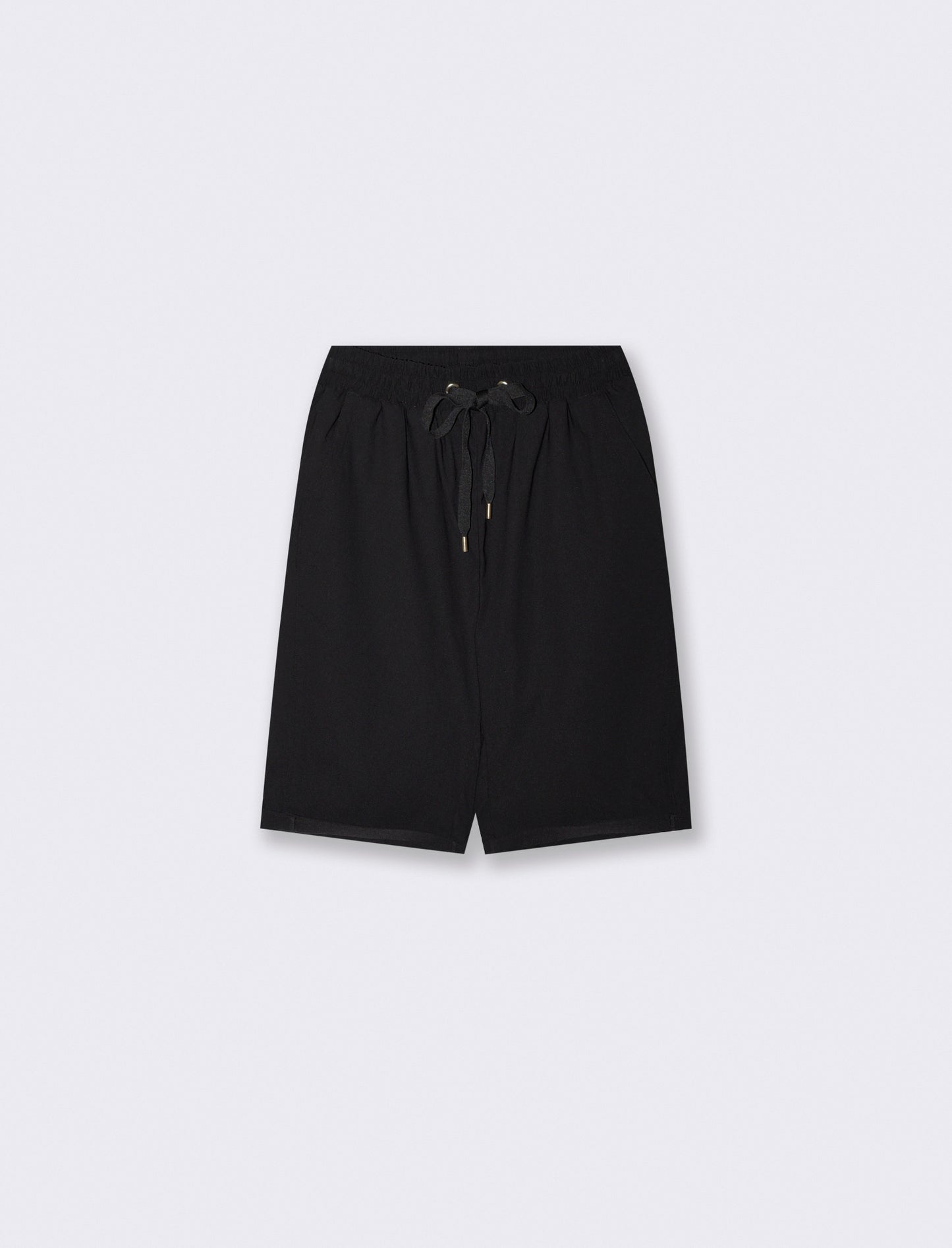 Bermuda con coulisse ed elastico - Nero