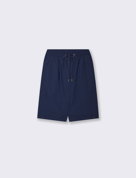 Bermuda con coulisse ed elastico - Blu