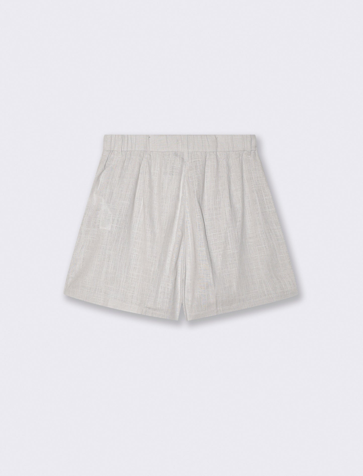 Shorts with Elastic and American Pockets - Beige