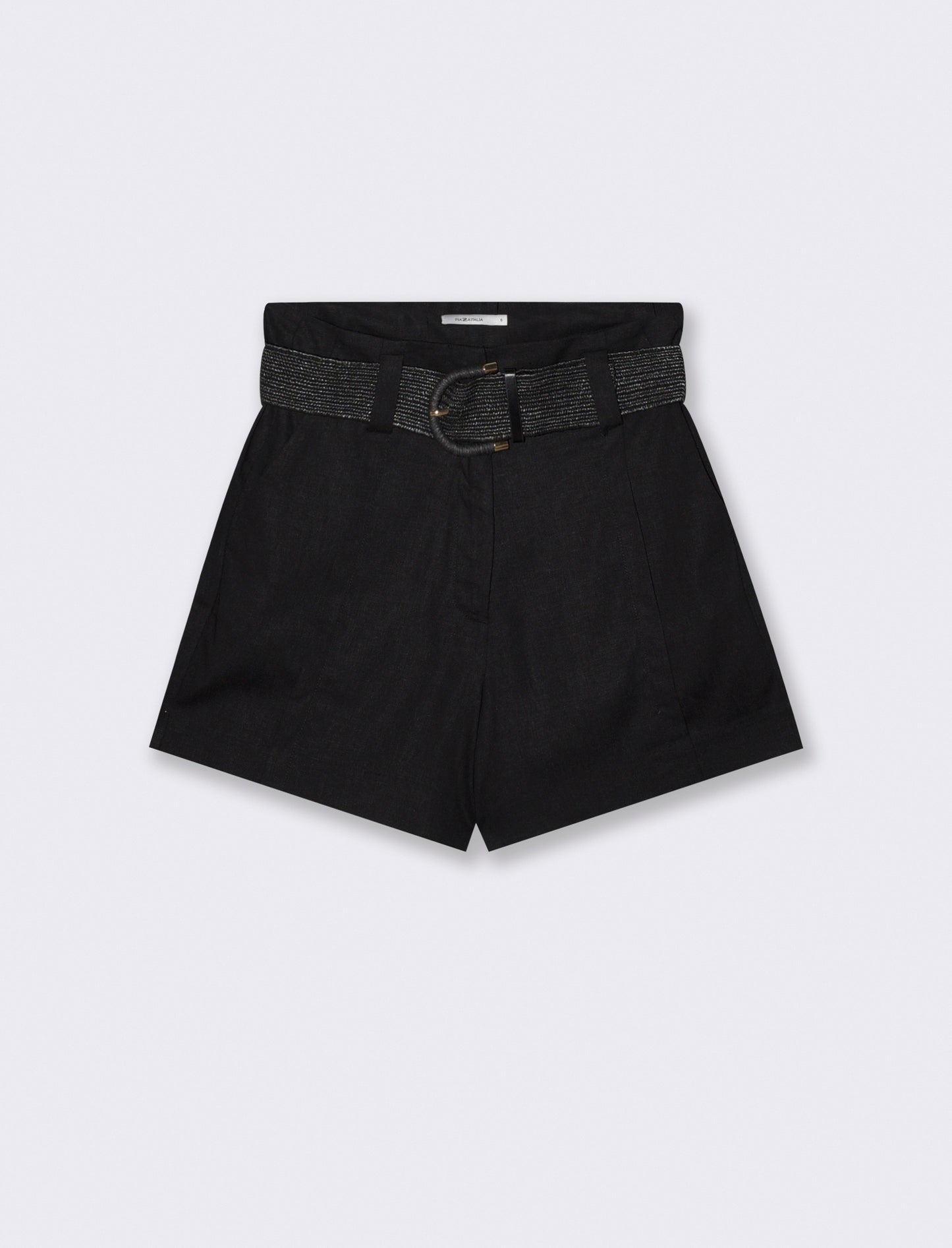 Short con cintura in vita - Nero