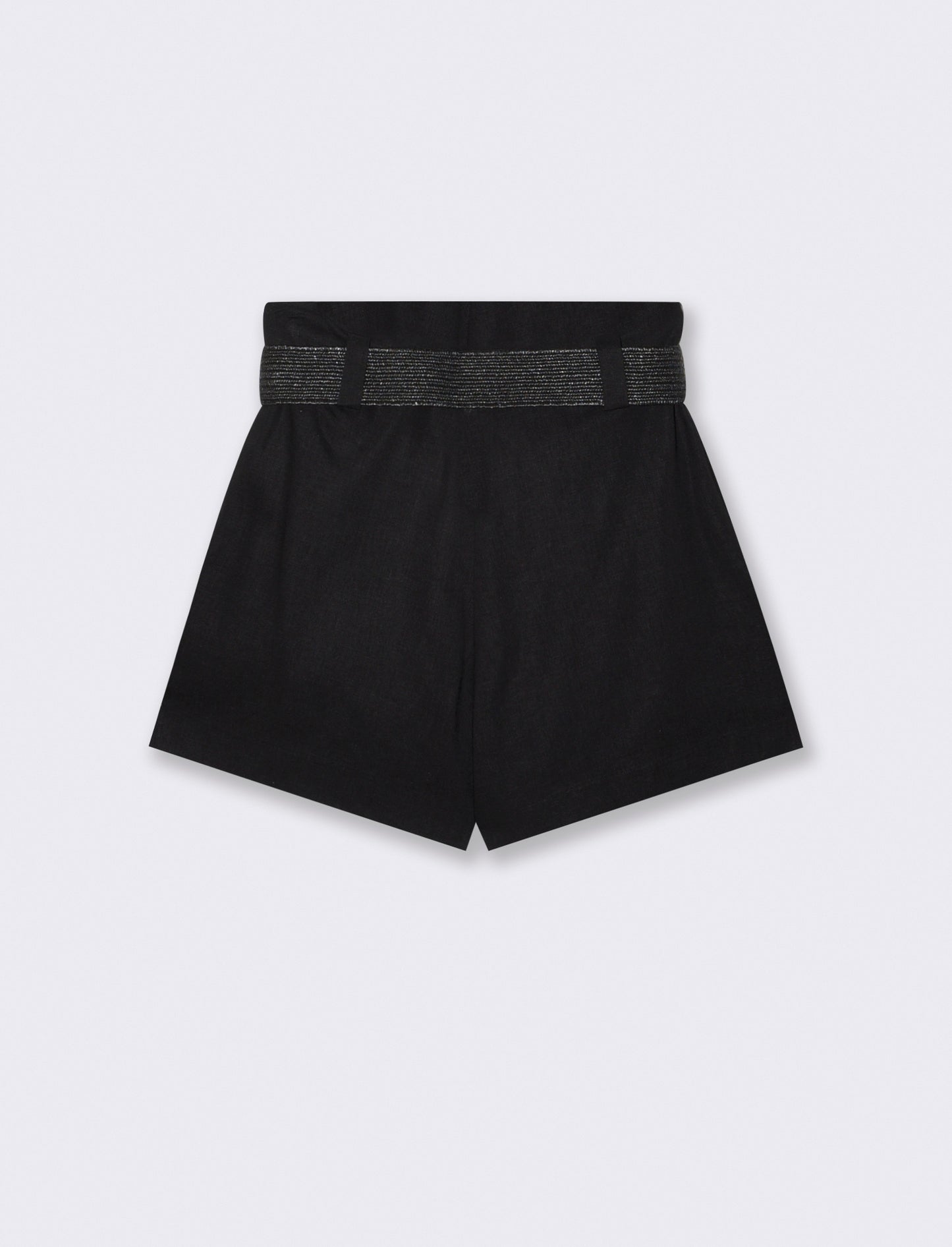 Short con cintura in vita - Nero