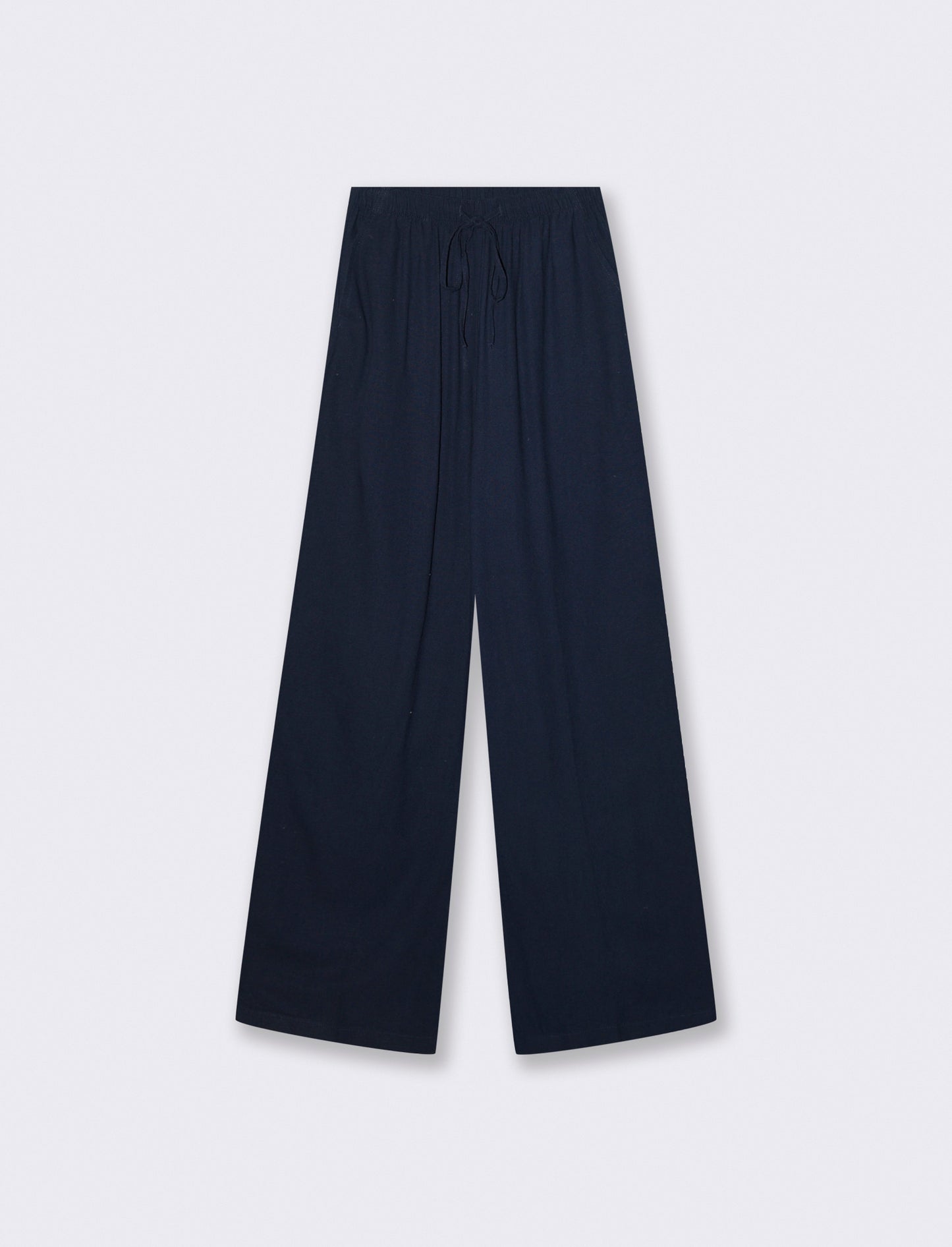 Pantaloni Elasticizzati con Coulisse e Tasche - Blu