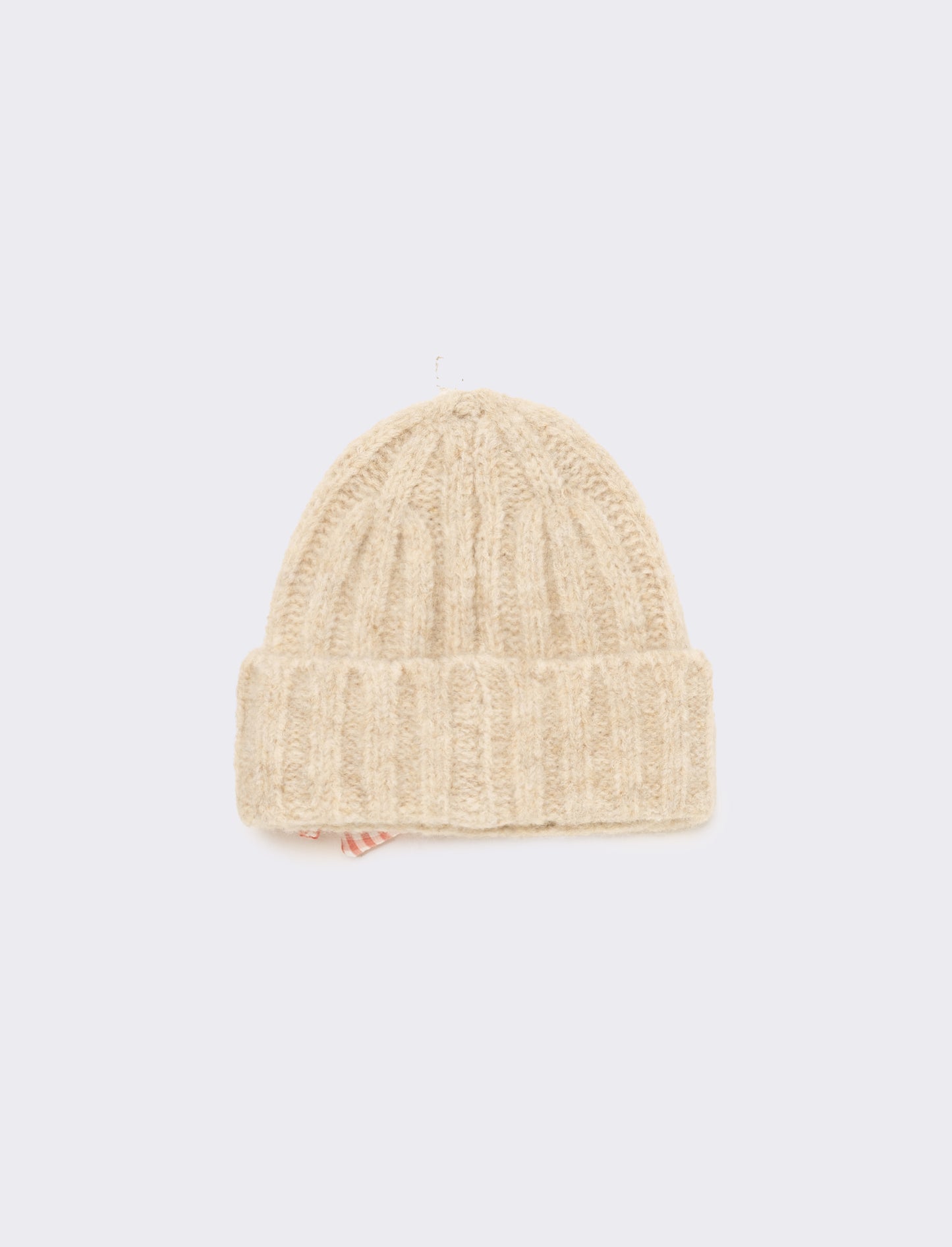 Set cappello e sciarpa con fiocco vichy - Bianco panna
