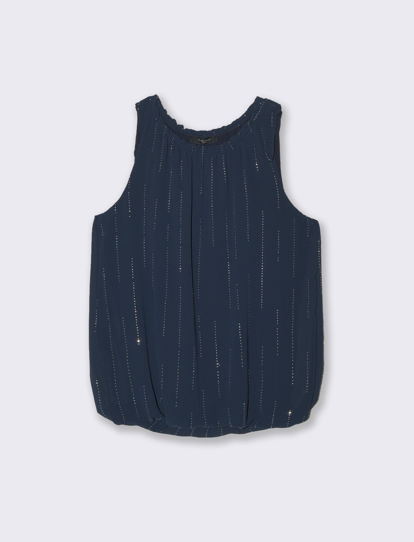 Top in fantasia con tessuto leggero - Blu
