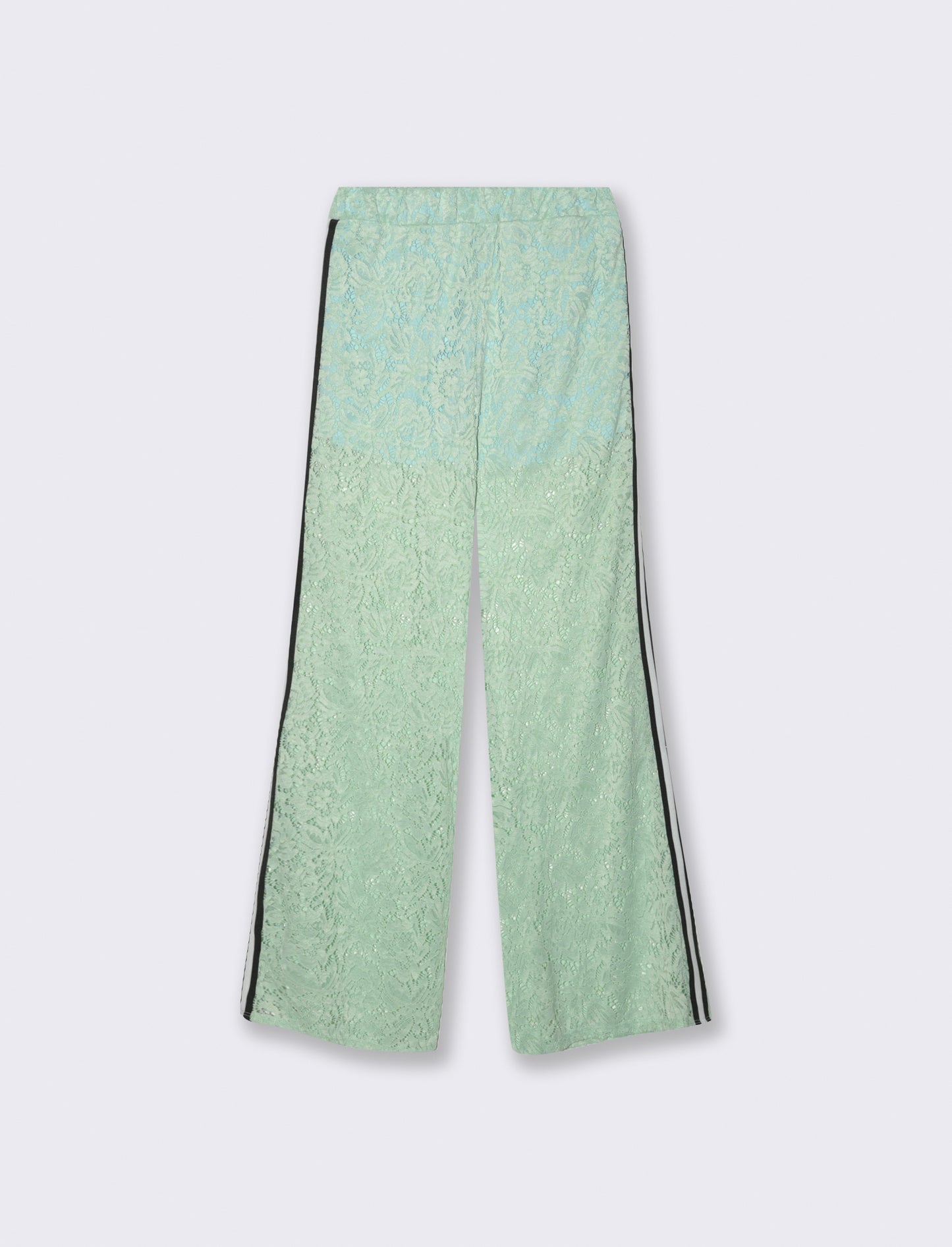Pantalone in pizzo con bande laterali - ACQUA