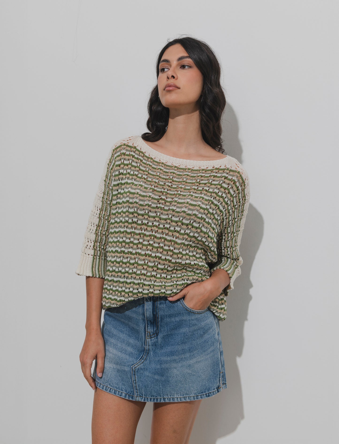 Pullover con maniche a tre quarti - var 1