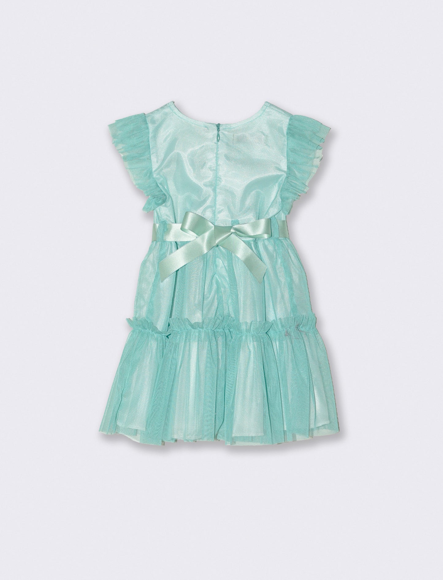 Abito elegante da bambina. - Verde