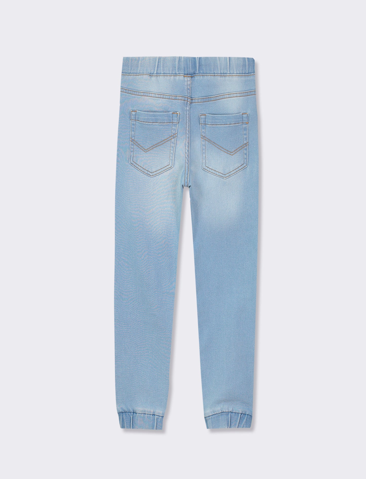 Jogger in denim con lacci da bambino - Denim chiaro