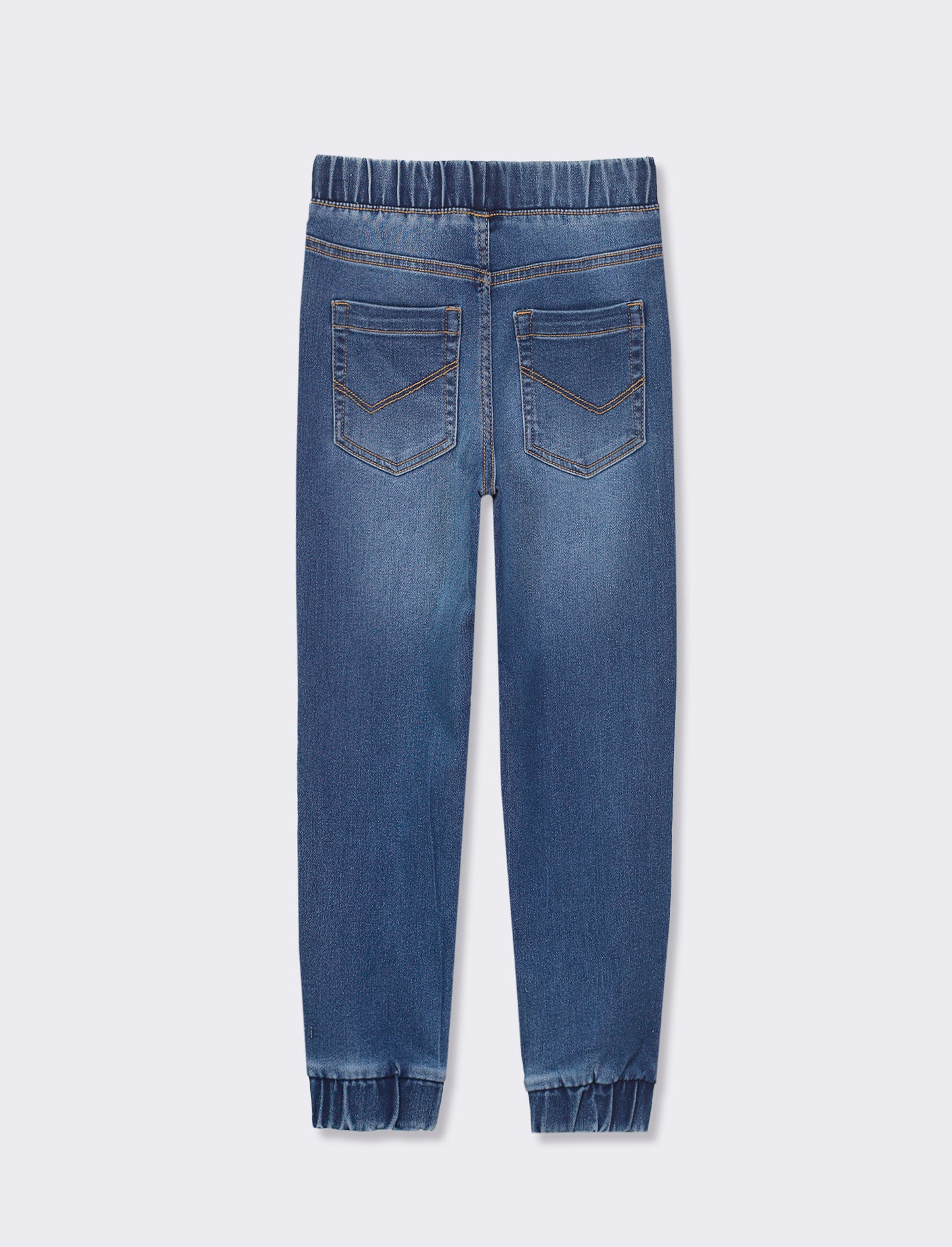 Jogger in denim con lacci da bambino - Denim