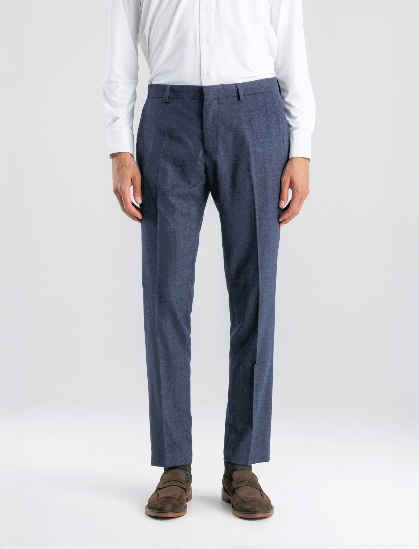 PANTALONI A RIGHE DA COMPLETO FORMAL FIT - Blu