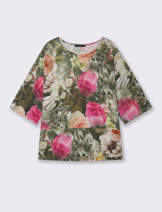 Tshirt stampata in cotone - Verde