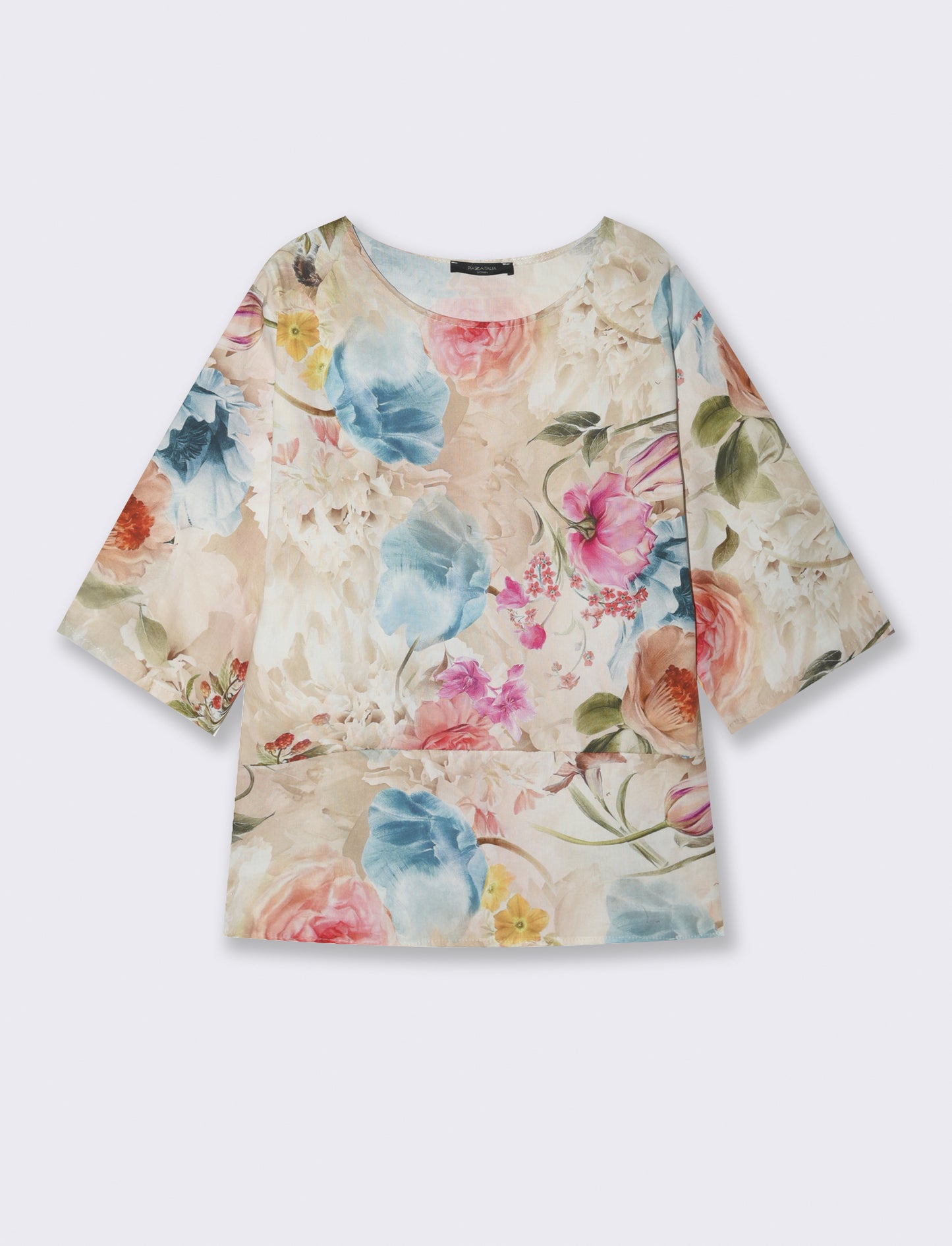 Tshirt stampata in cotone - Beige