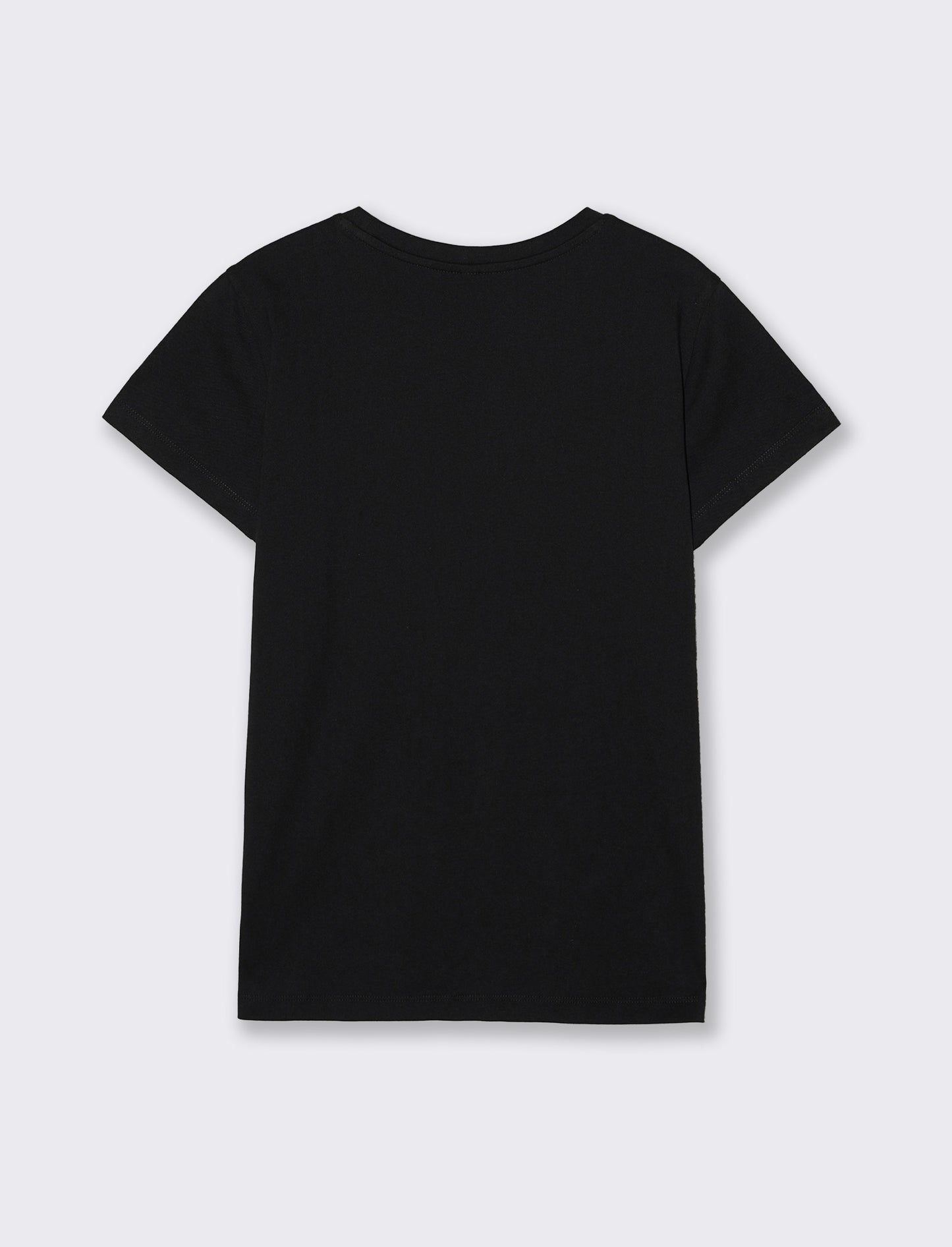 T-Shirt Manica Corta con Stampa - Nero