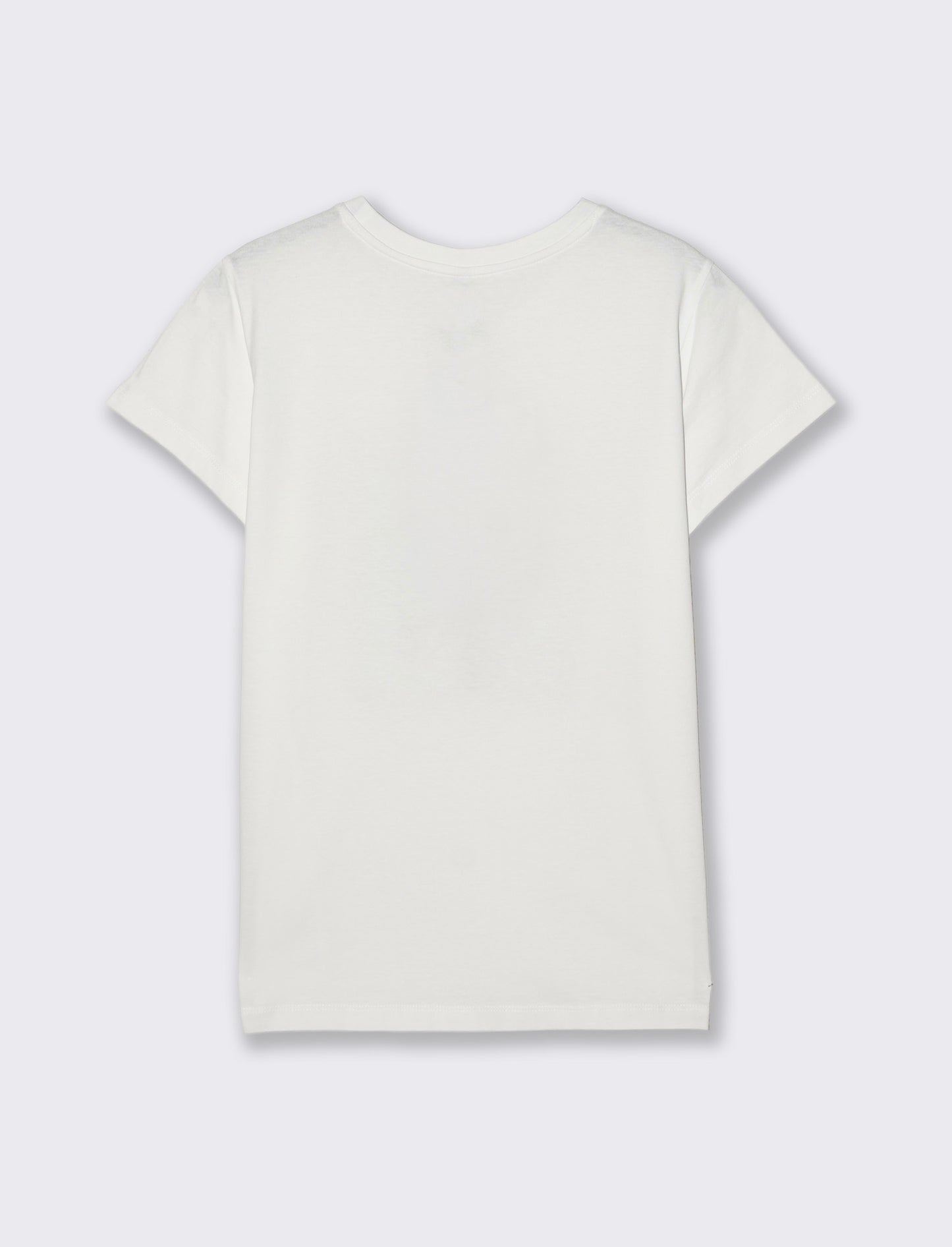 T-Shirt Manica Corta con Stampa - Bianco