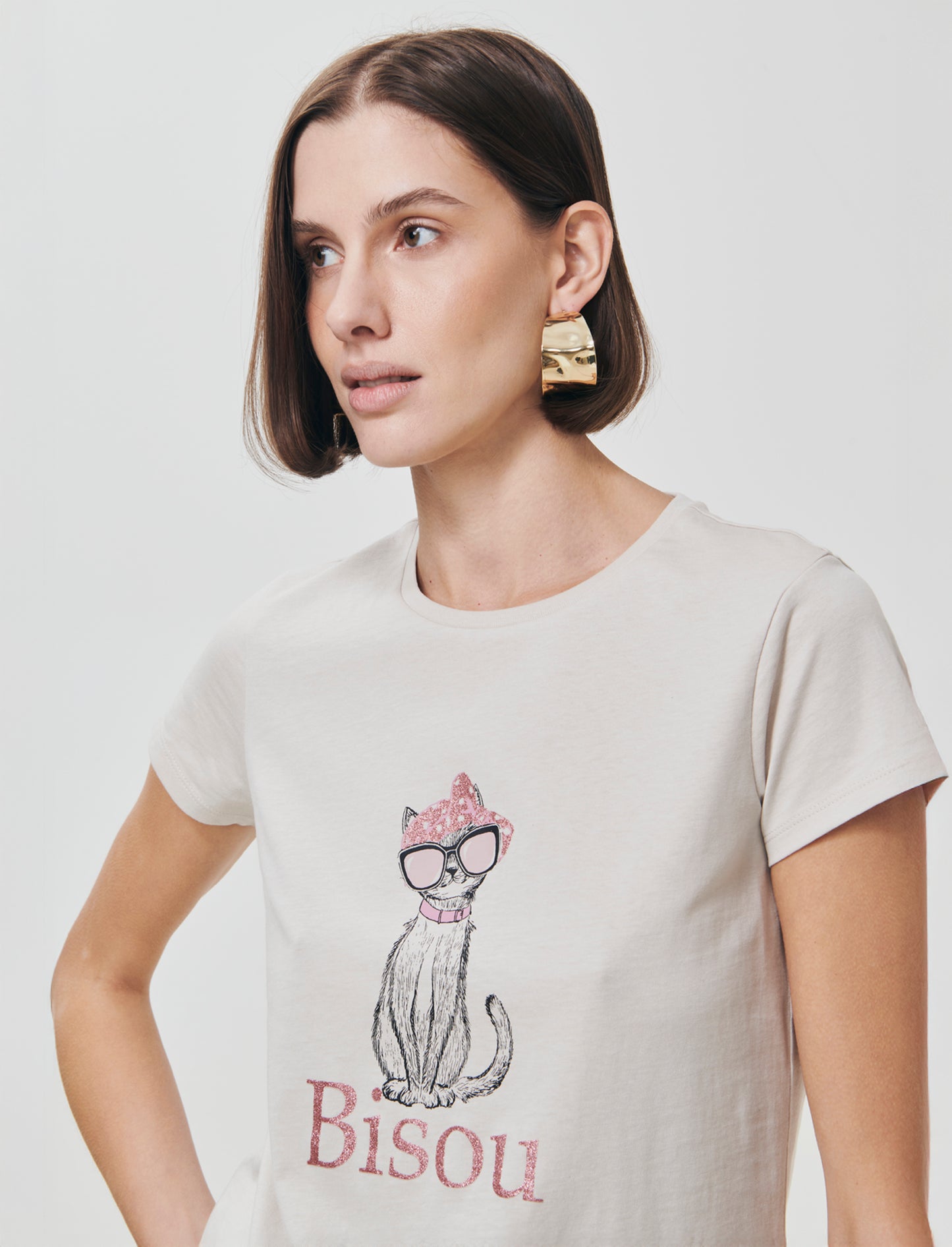 T-Shirt Manica Corta con Stampa Petto - Var 4