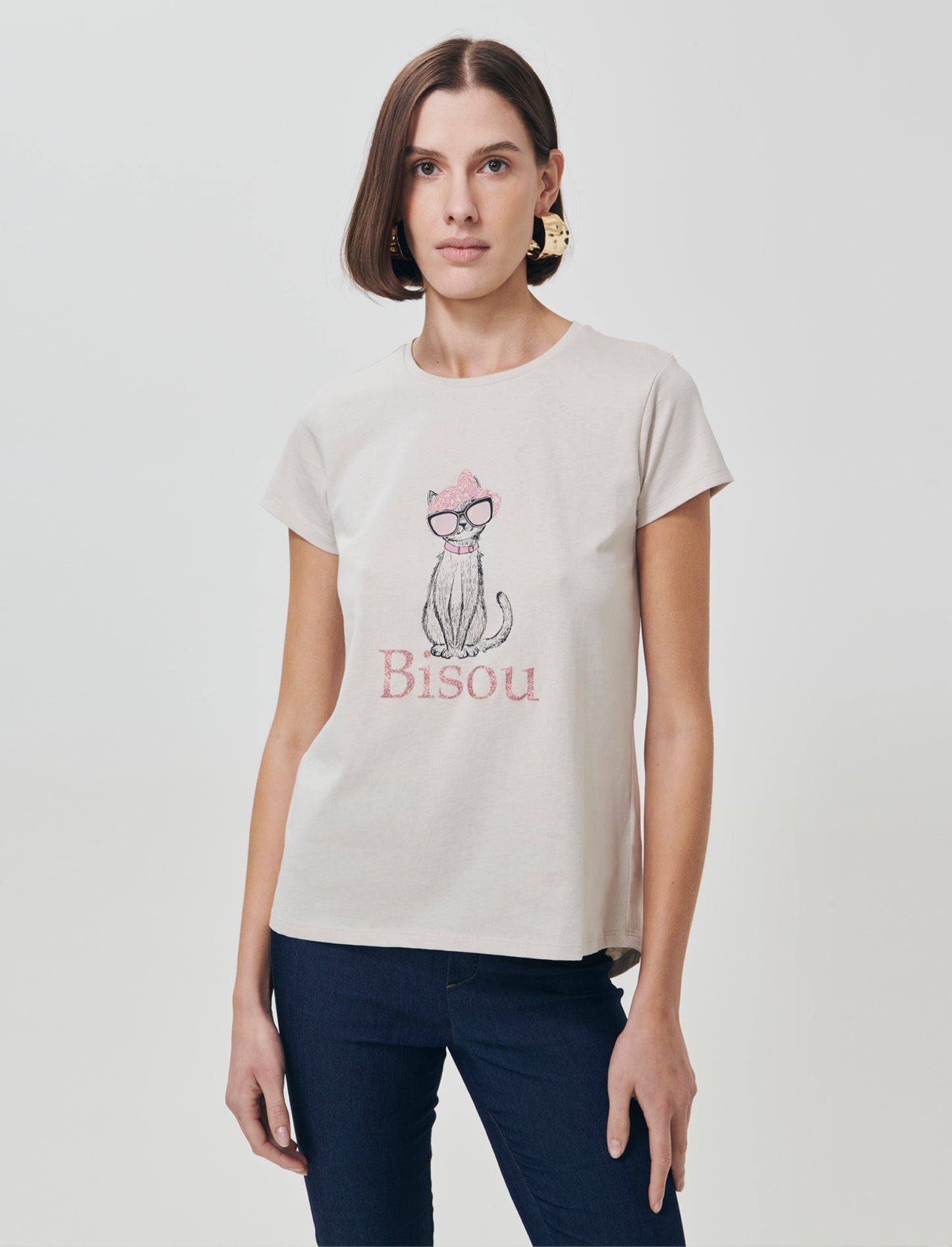 T-Shirt Manica Corta con Stampa Petto - Var 4